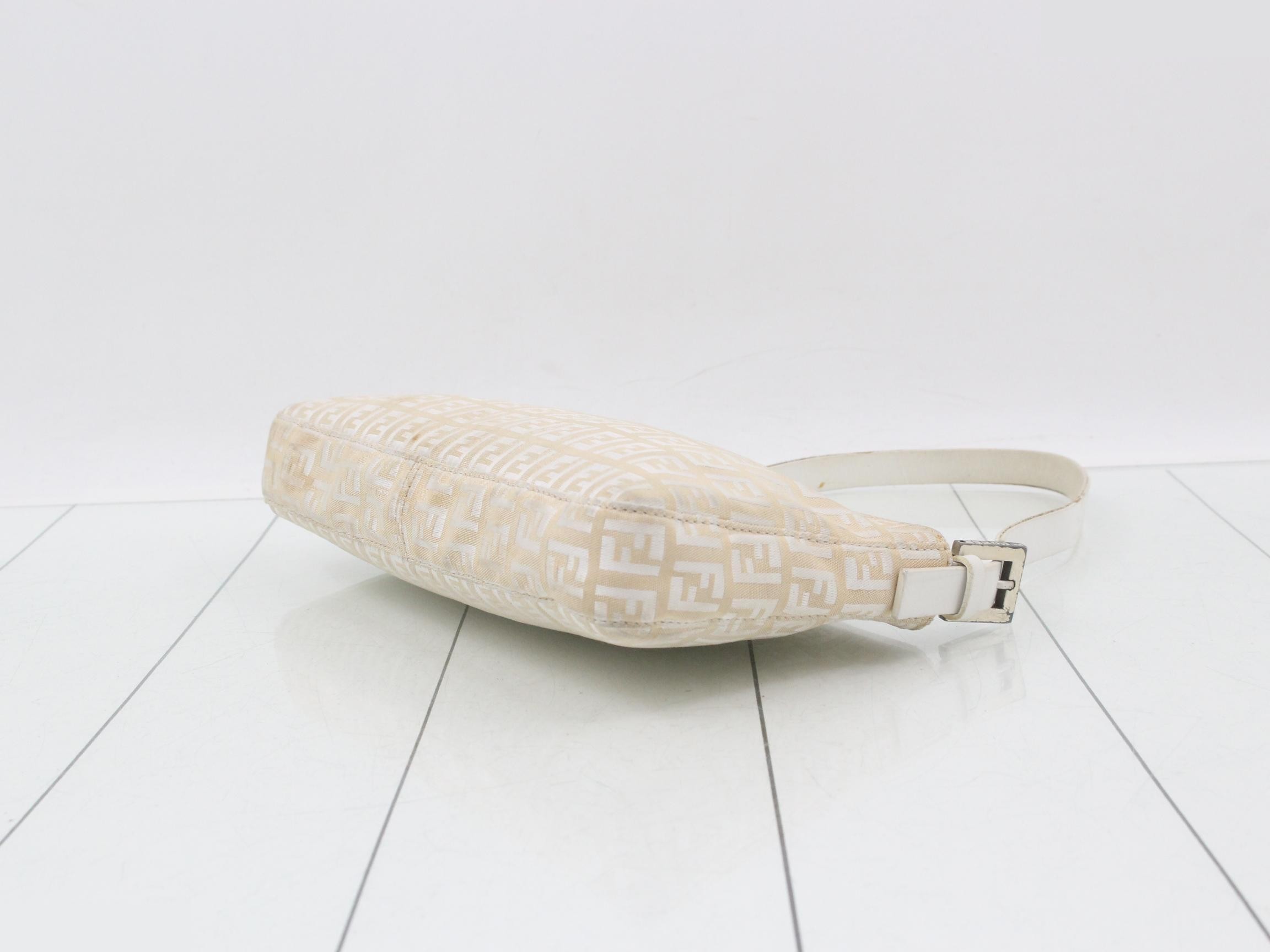 Zucchino One-Shoulder Bag, Ivory Canvas — view 6