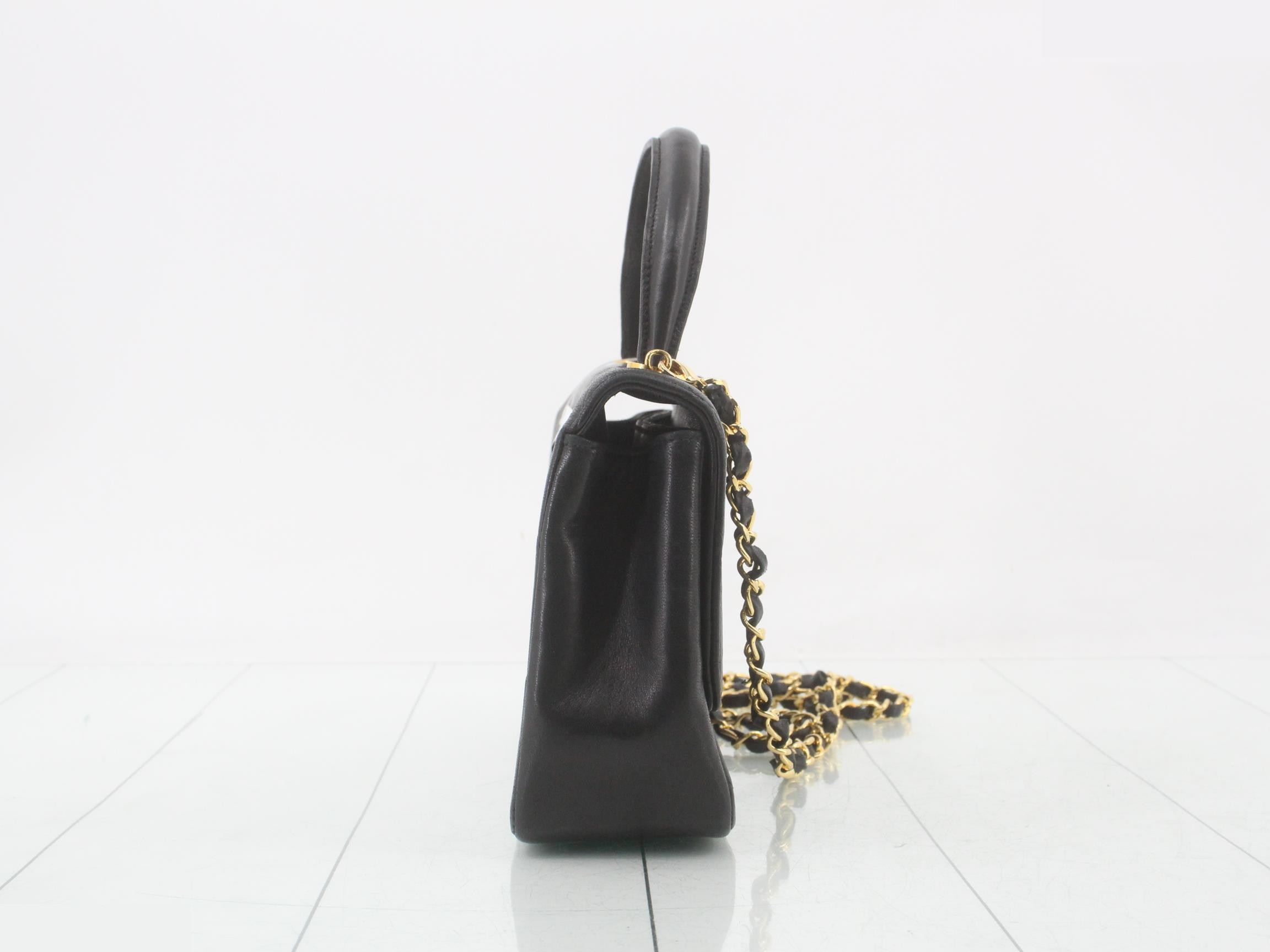 Lambskin V-Stitch 2-Way Handbag — view 4