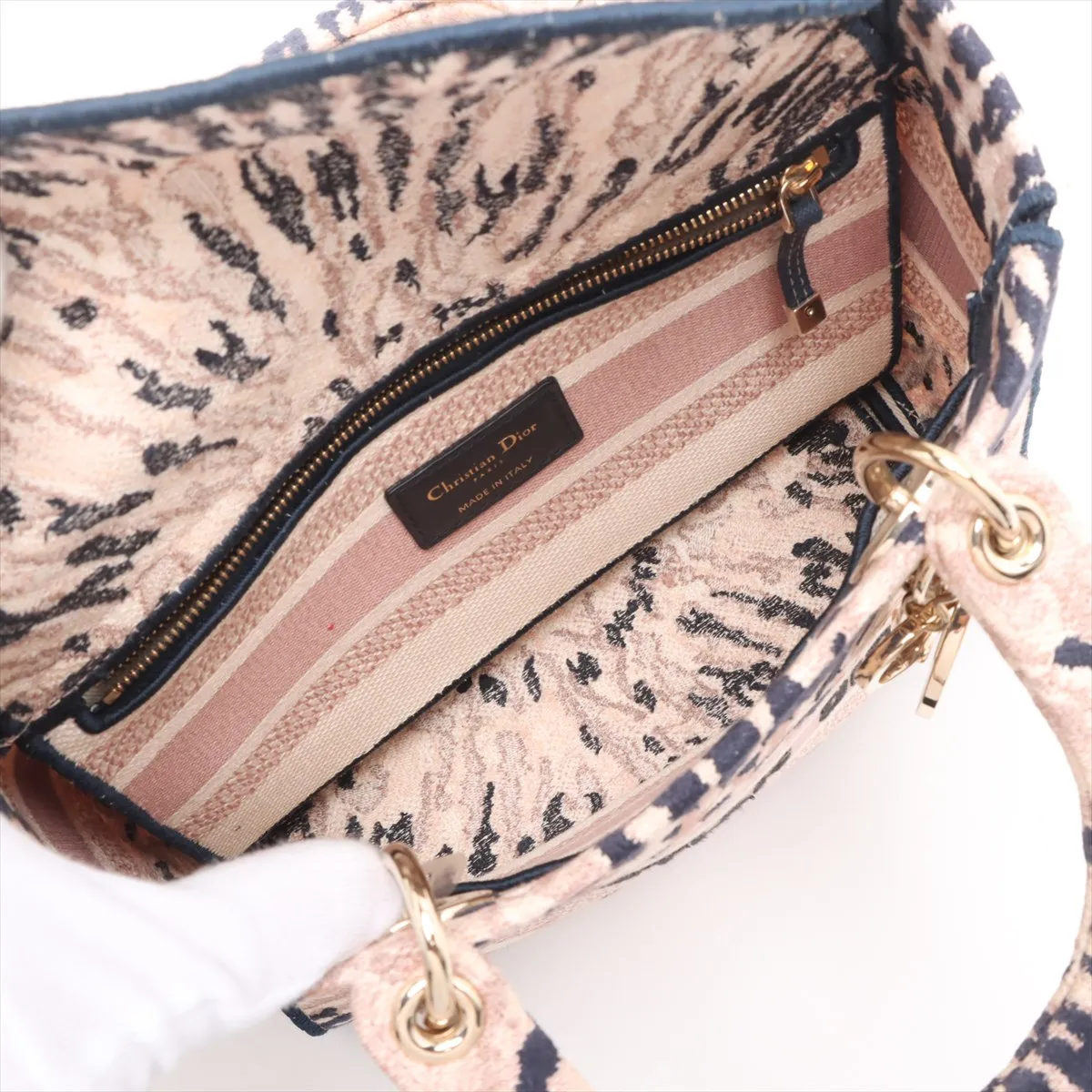 Lady Delight Canvas 2WAY Handbag Pink x Navy — view 8