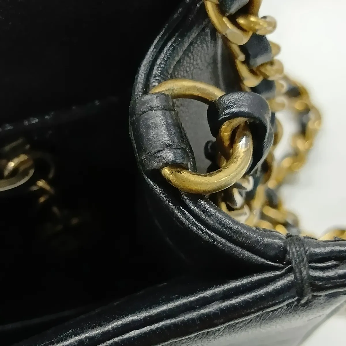 V-stitch lambskin single flap single chain bag, chevron pattern, brown with gold hardware, item number 24488103 (serial number in the 24 range). — view 12