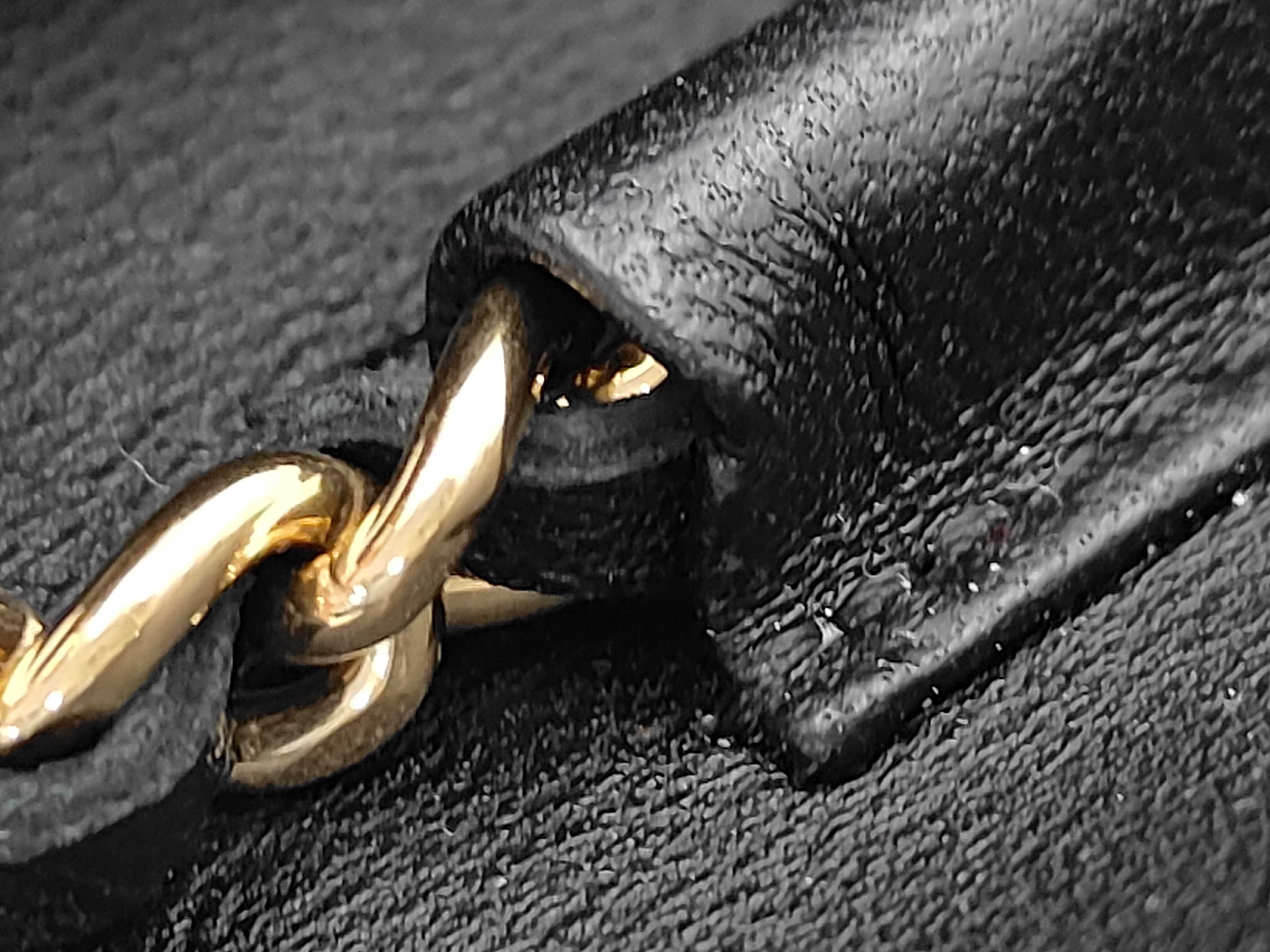 Matelassé Chain Wallet, Lambskin, Black, Gold Hardware, Shoulder Bag — view 7