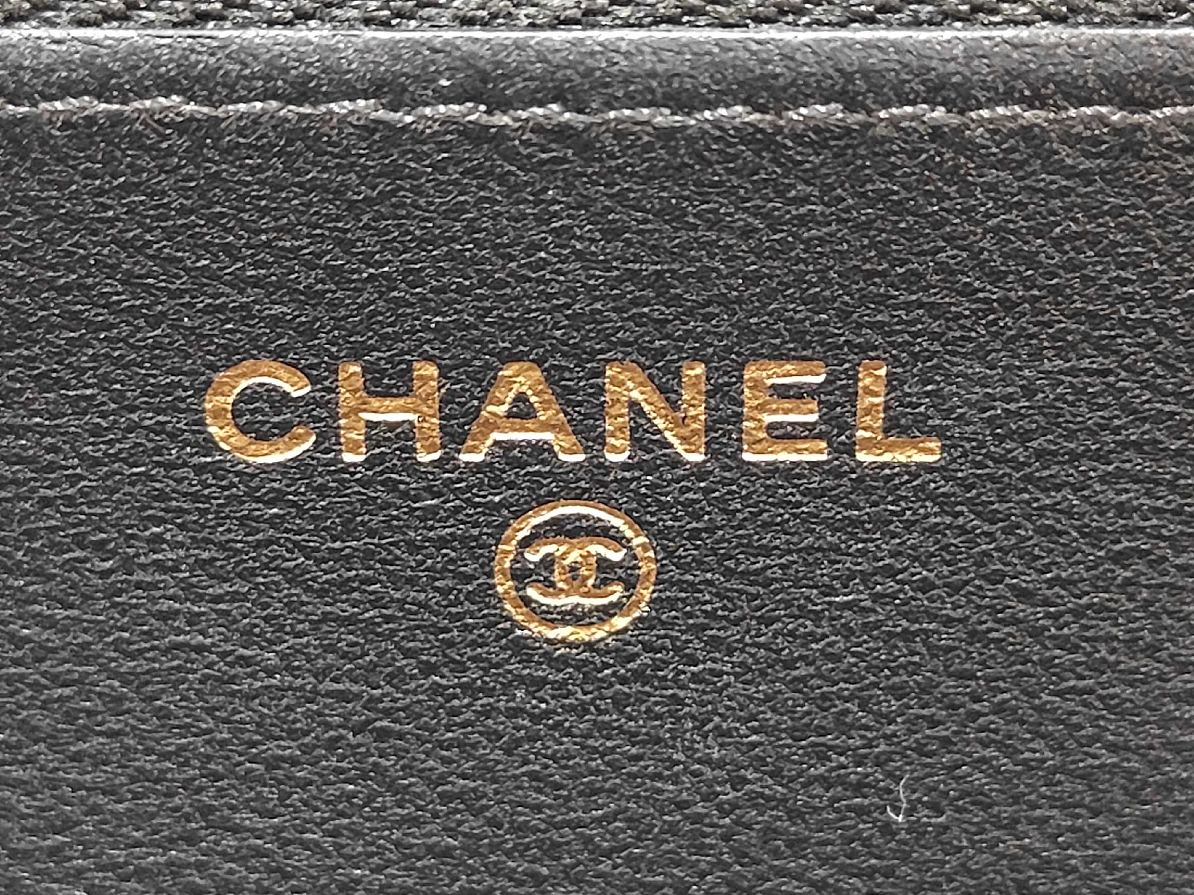 Matelassé Chain Wallet, Lambskin, Black, Gold Hardware, Shoulder Bag — view 10