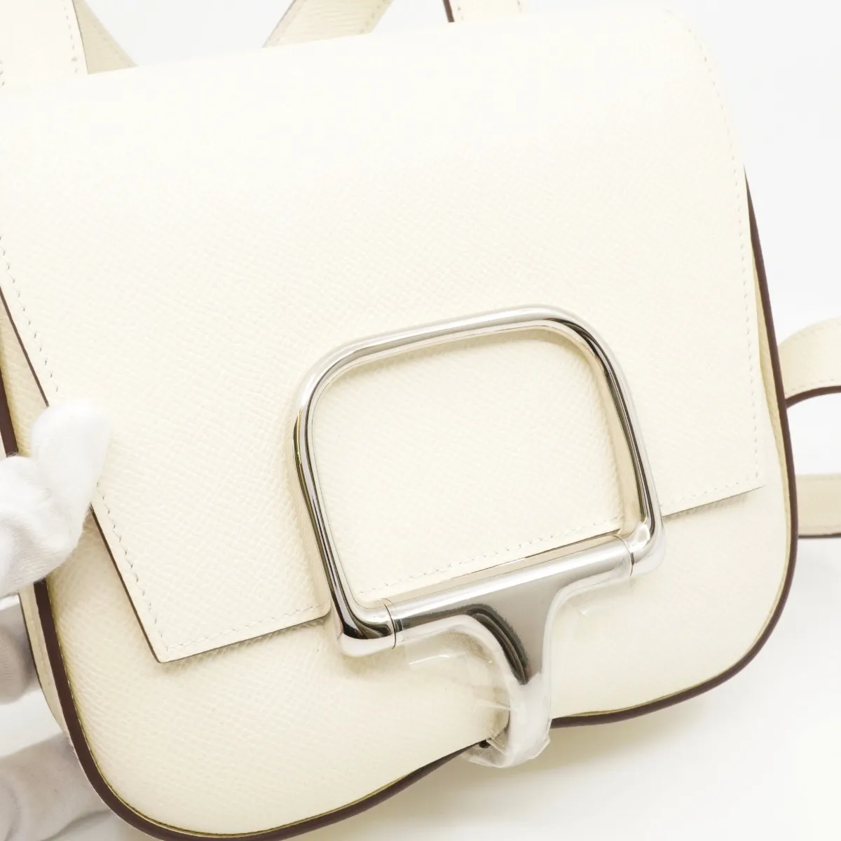 Della Cavalleria Veau Epsom Shoulder Bag, Nata, Silver Hardware, Year: 2022, Dust bag included. — view 9