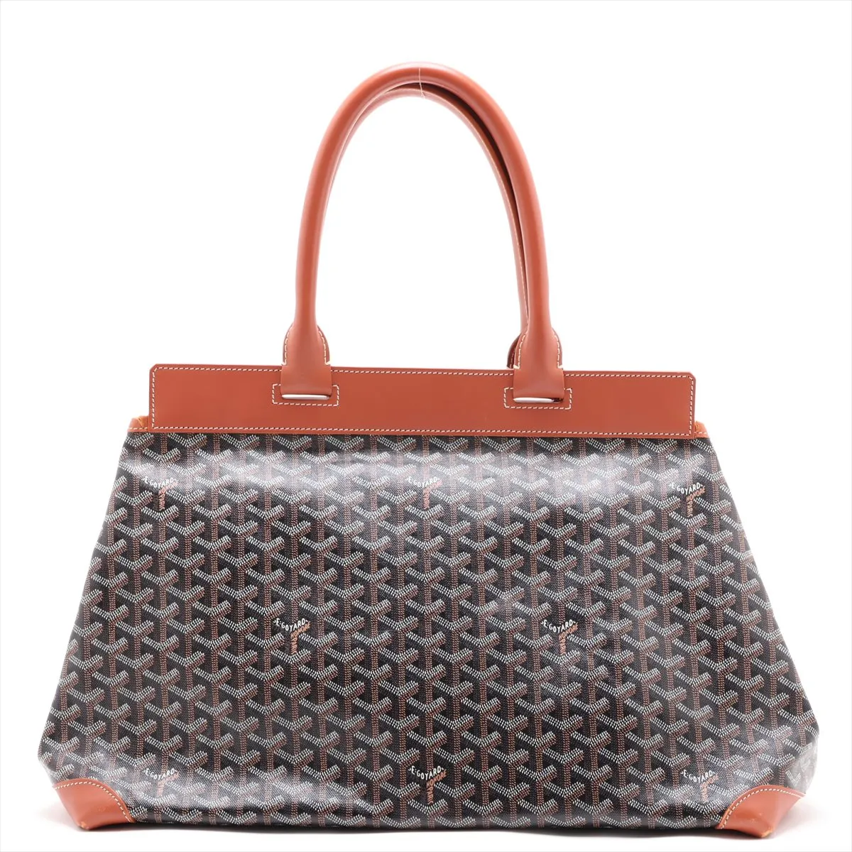 Belchasse MM PVC x Leather Tote Bag Brown x Black — view 2