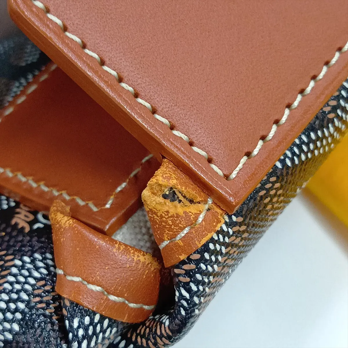 Belchasse MM PVC x Leather Tote Bag Brown x Black — view 12