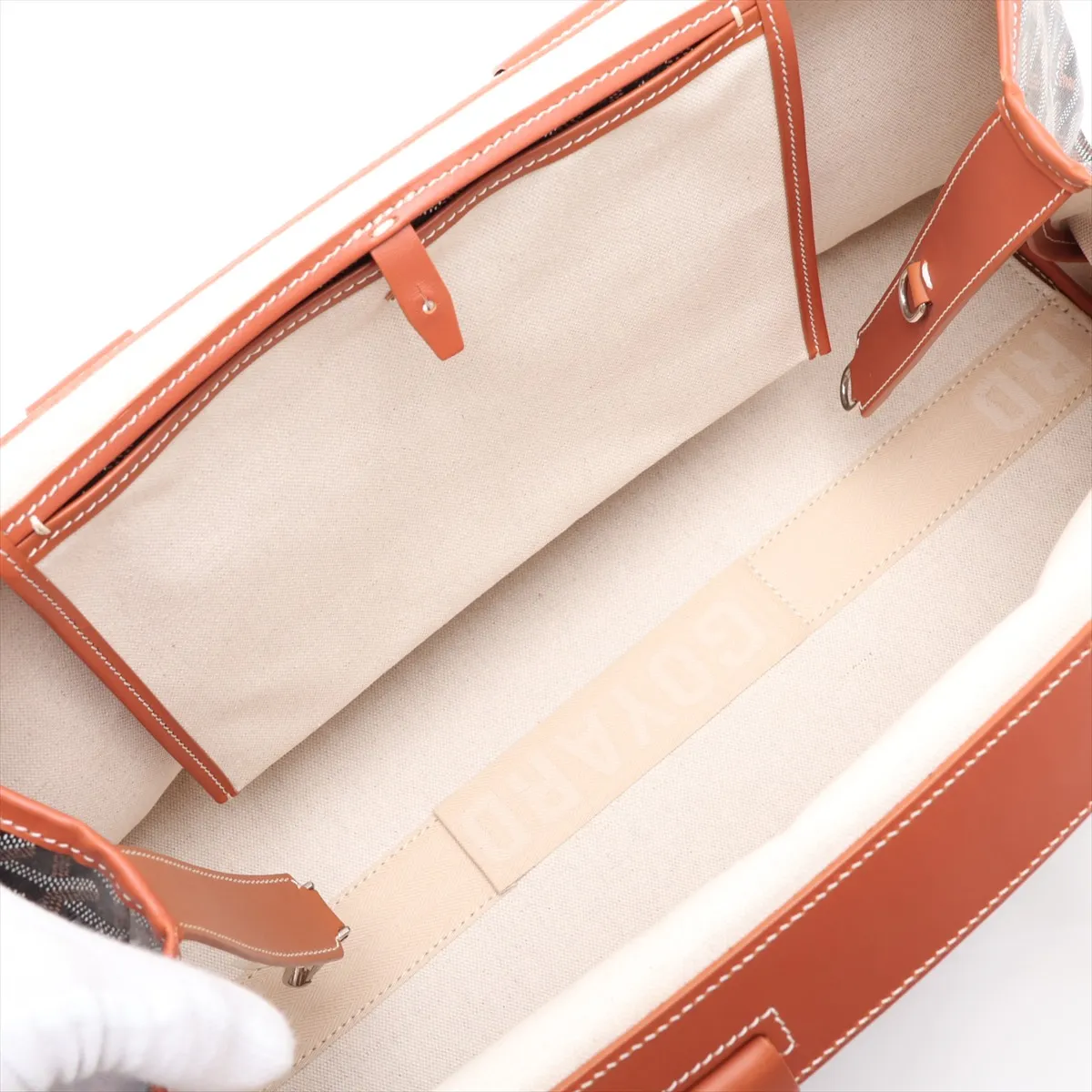Belchasse MM PVC x Leather Tote Bag Brown x Black — view 7