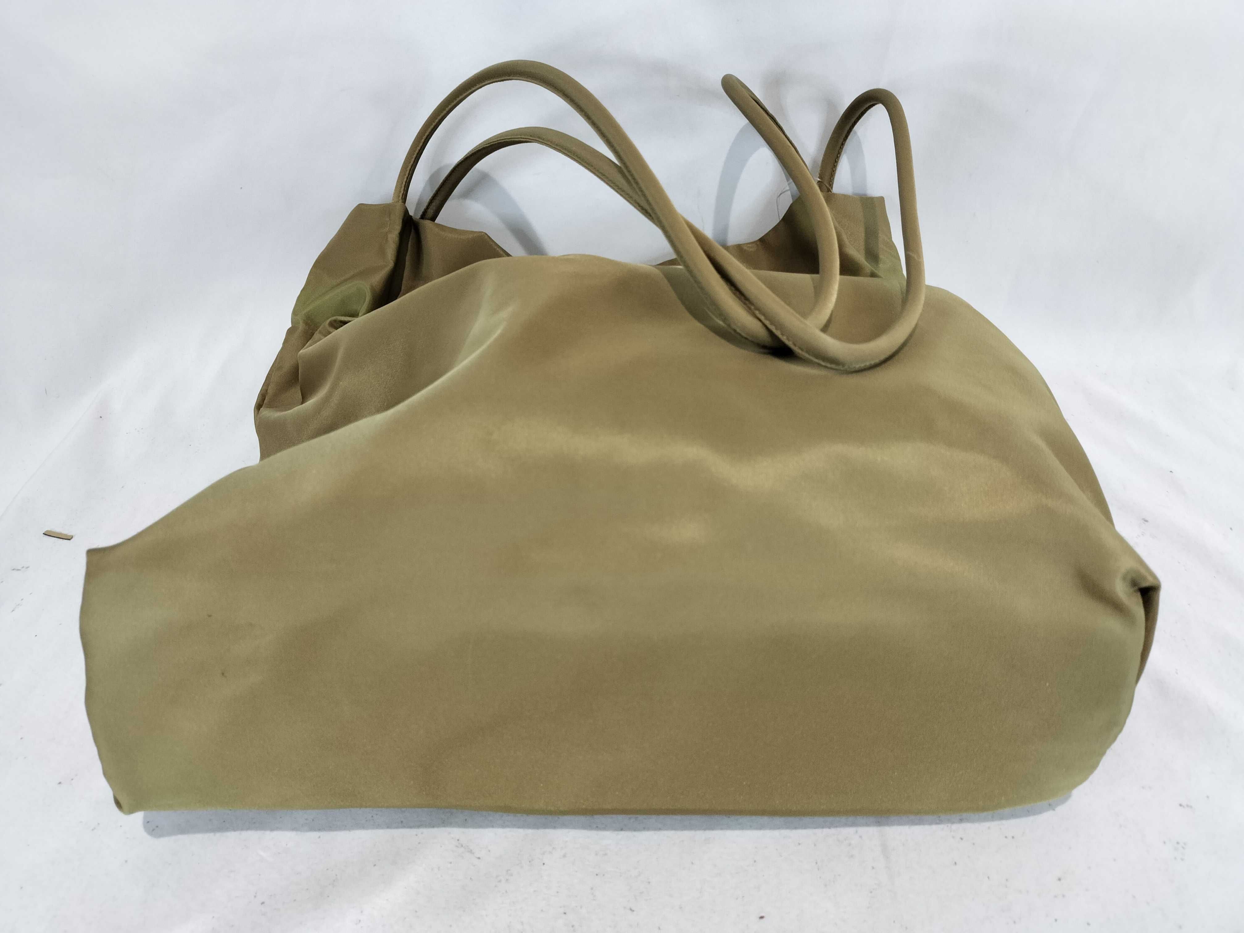 Nylon Tote Bag, Khaki — view 8
