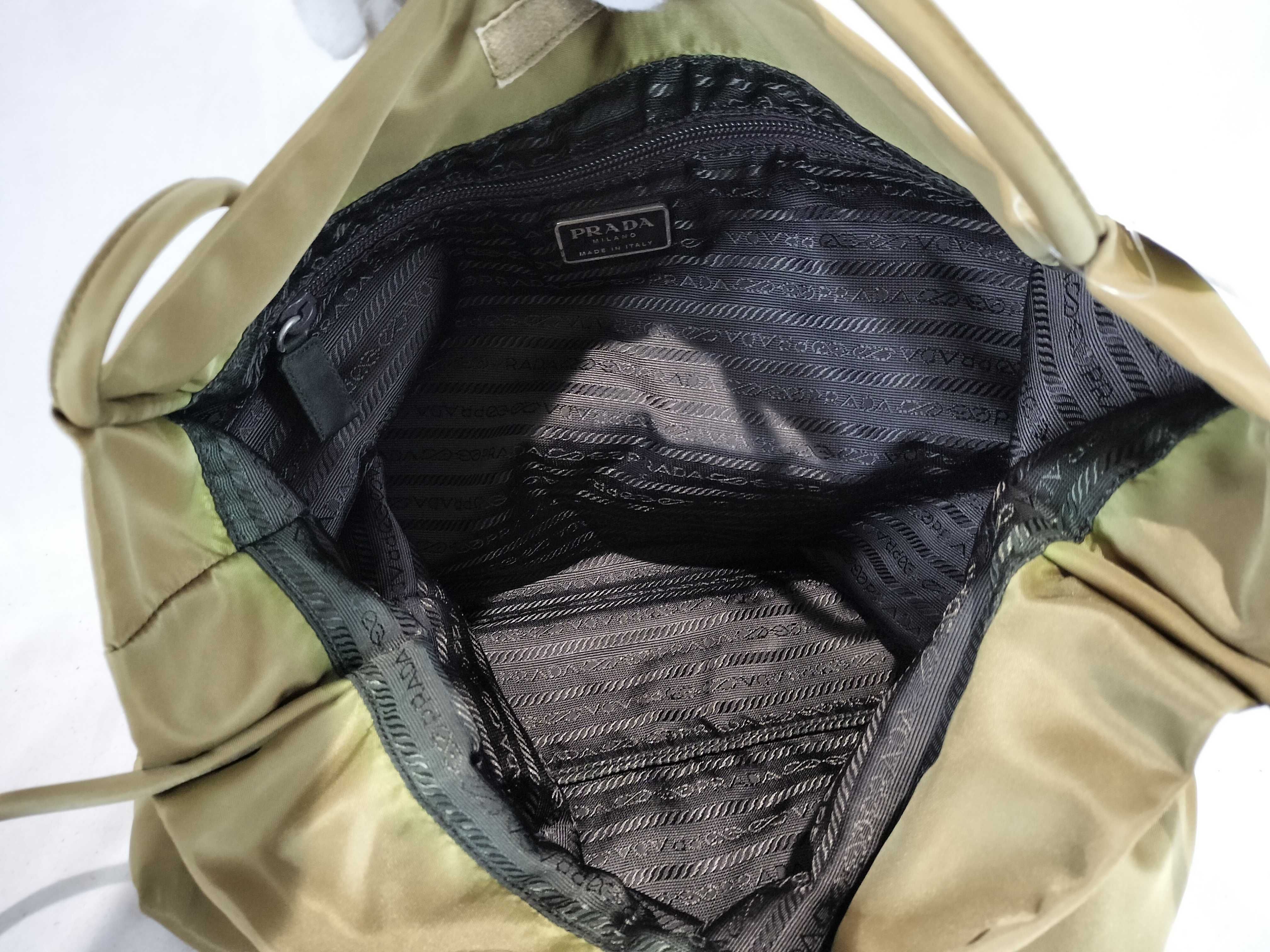 Nylon Tote Bag, Khaki — view 9