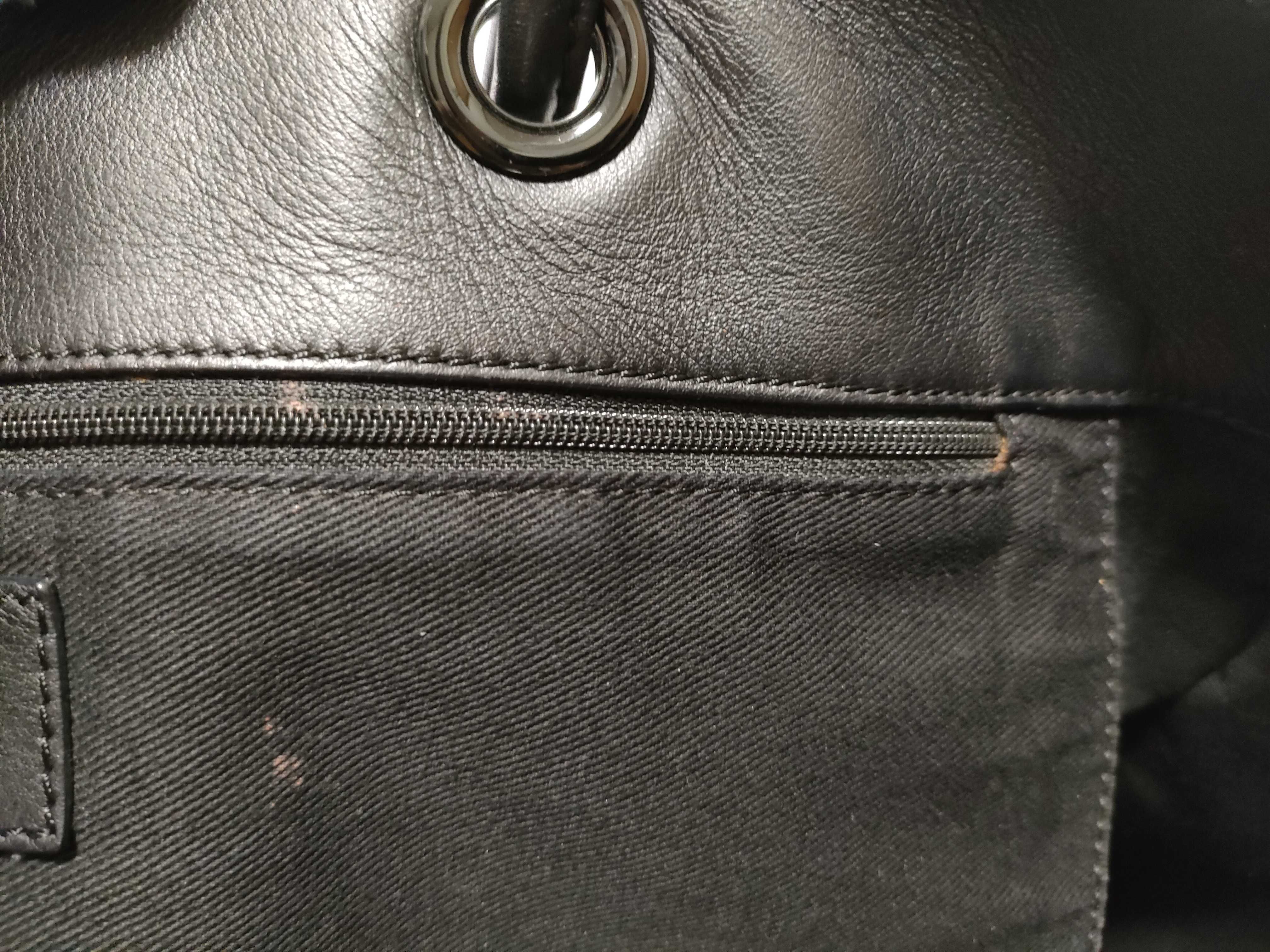 Shopper Leather Tote Bag Black Tote Bag — view 6