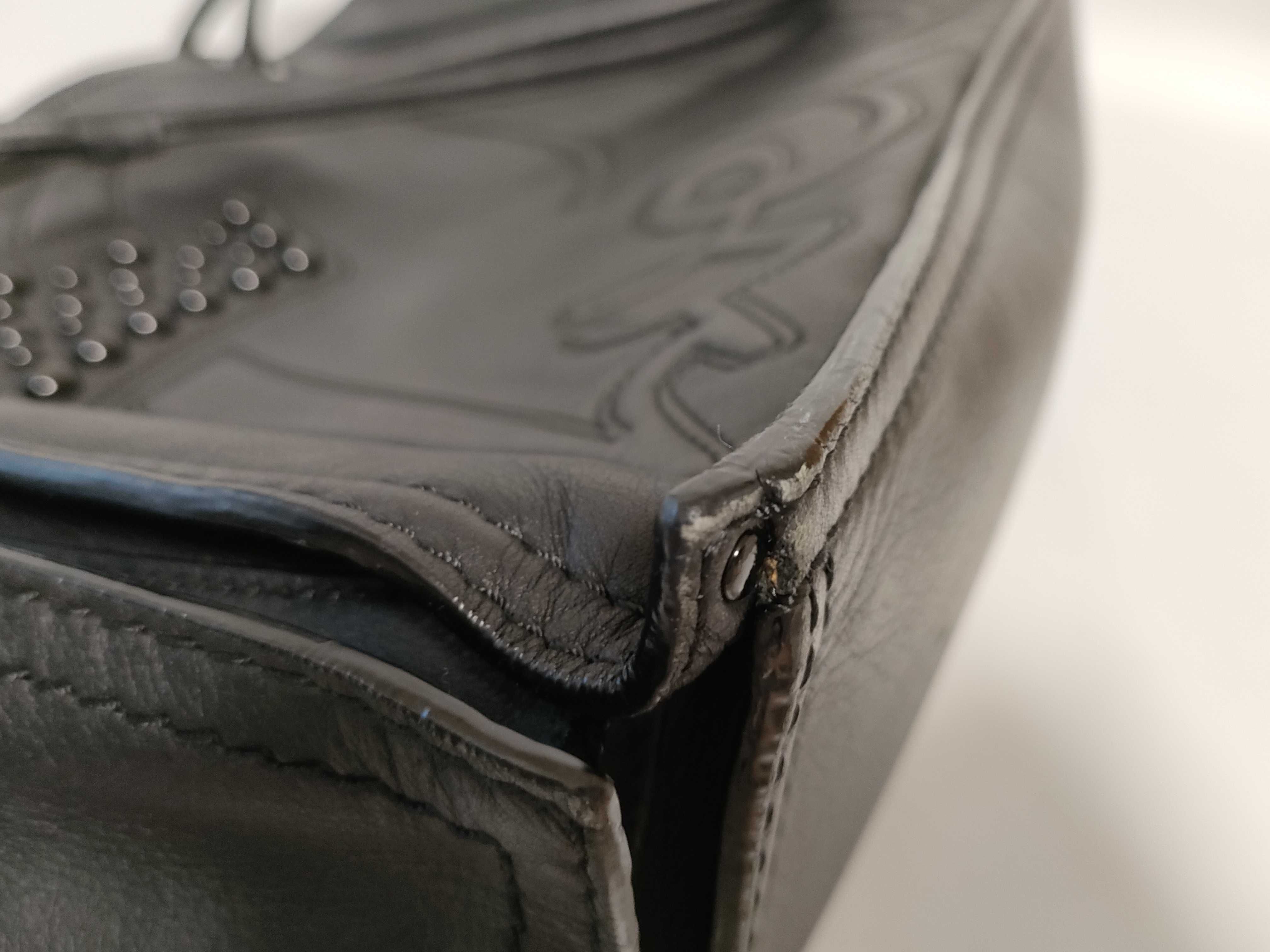 Shopper Leather Tote Bag Black Tote Bag — view 7