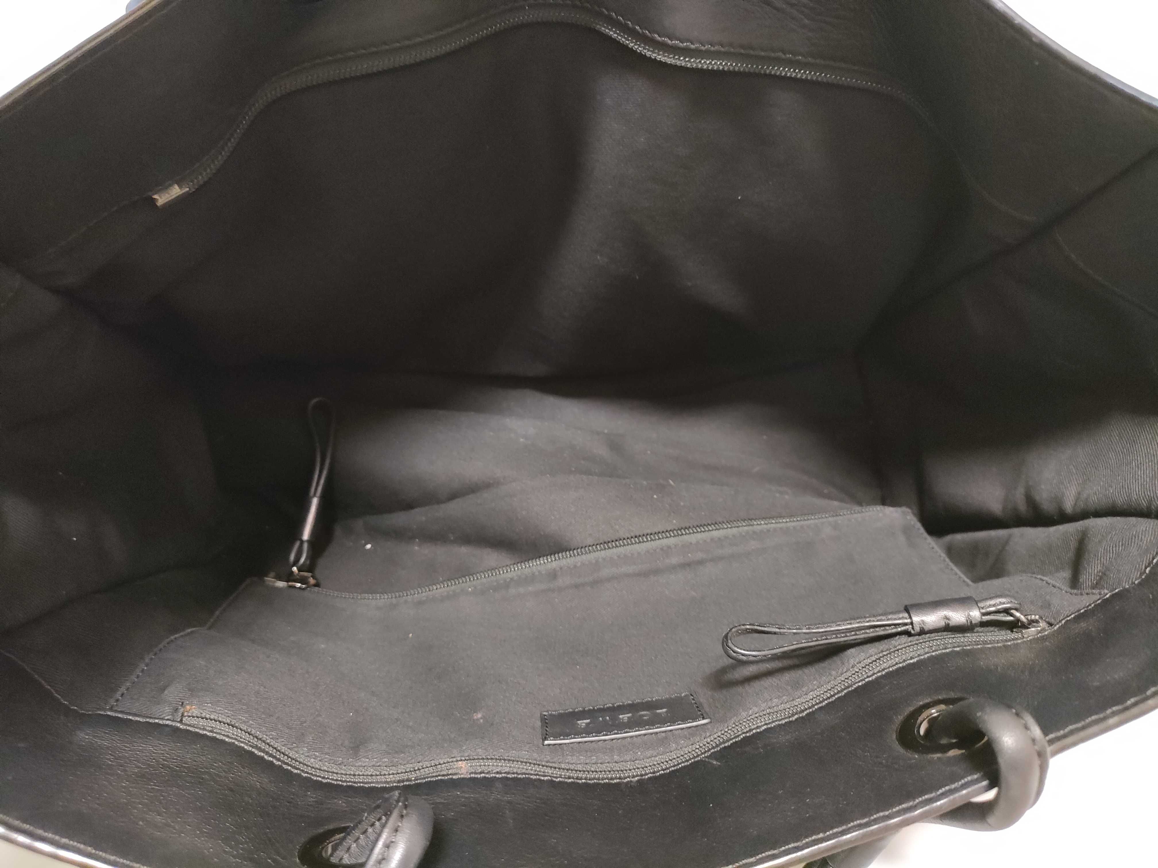 Shopper Leather Tote Bag Black Tote Bag — view 10