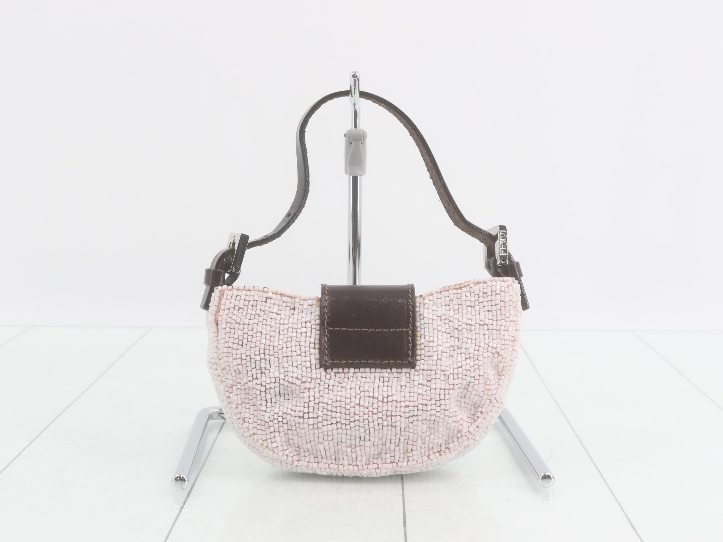 Handbag, Mamma Bucket, Beaded, Pink — view 2