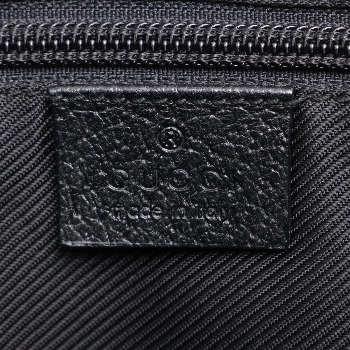 GG Canvas 122797 Canvas x Leather 2-Way Handbag, Black — view 10