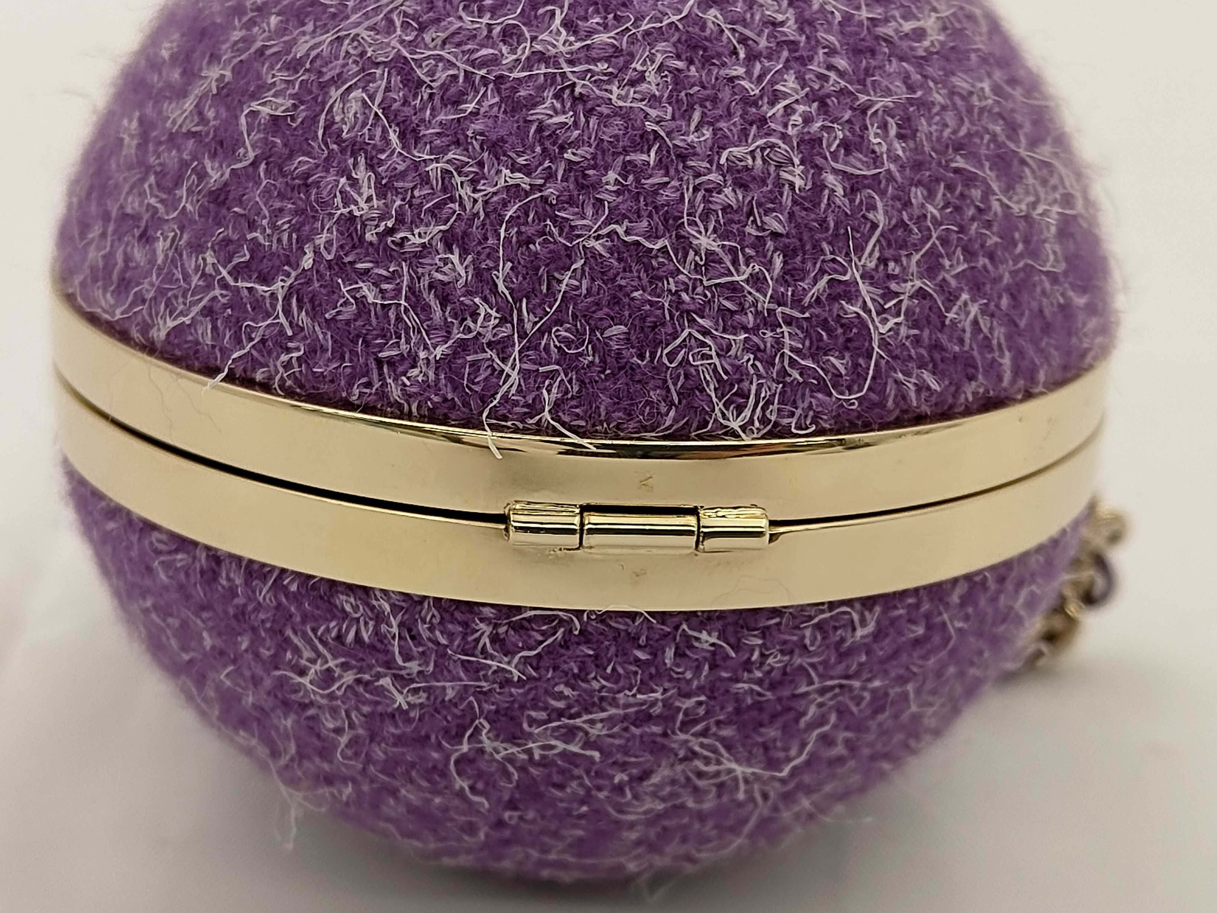 Coco Mark Ball Chain Shoulder Bag, Purple — view 5