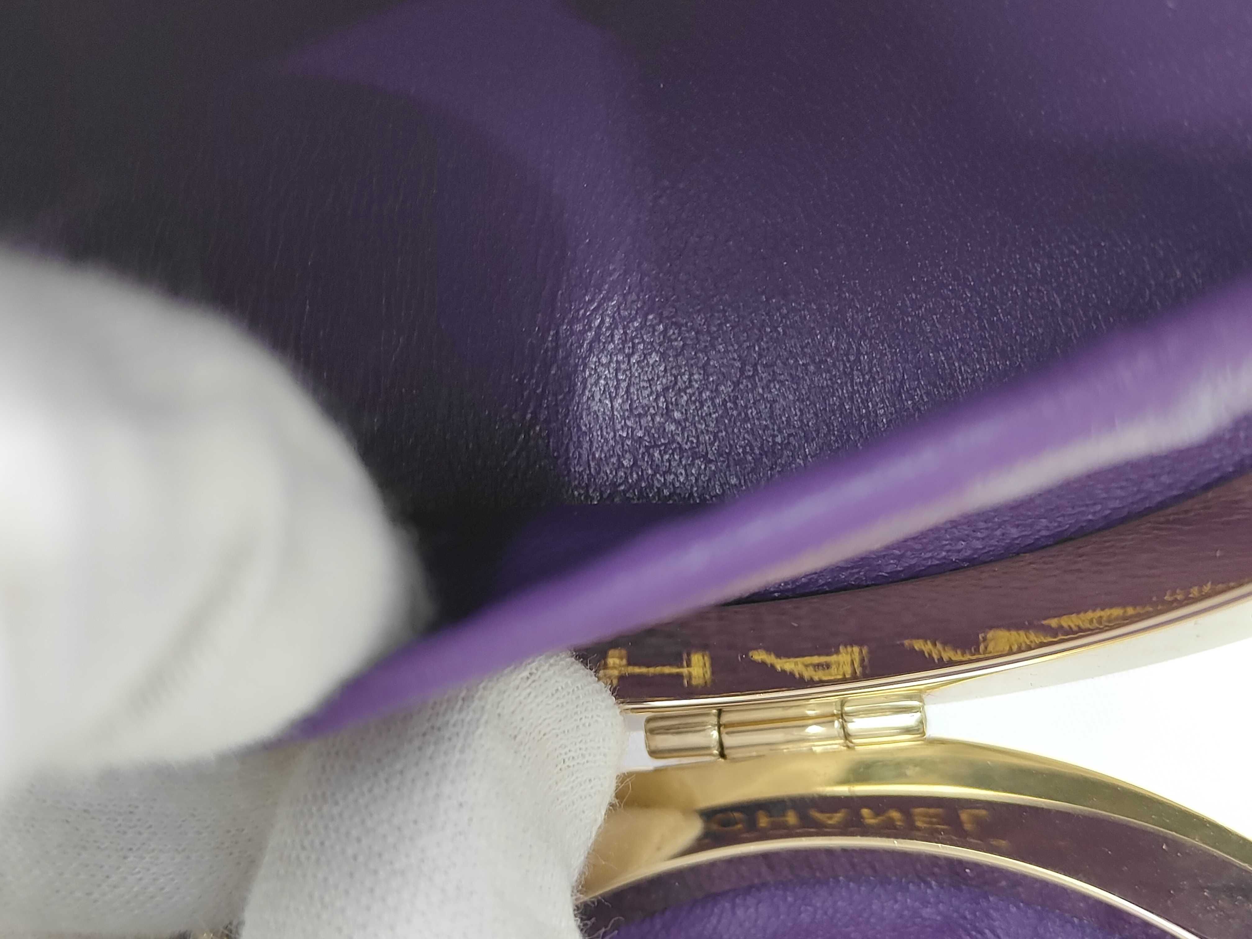 Coco Mark Ball Chain Shoulder Bag, Purple — view 8