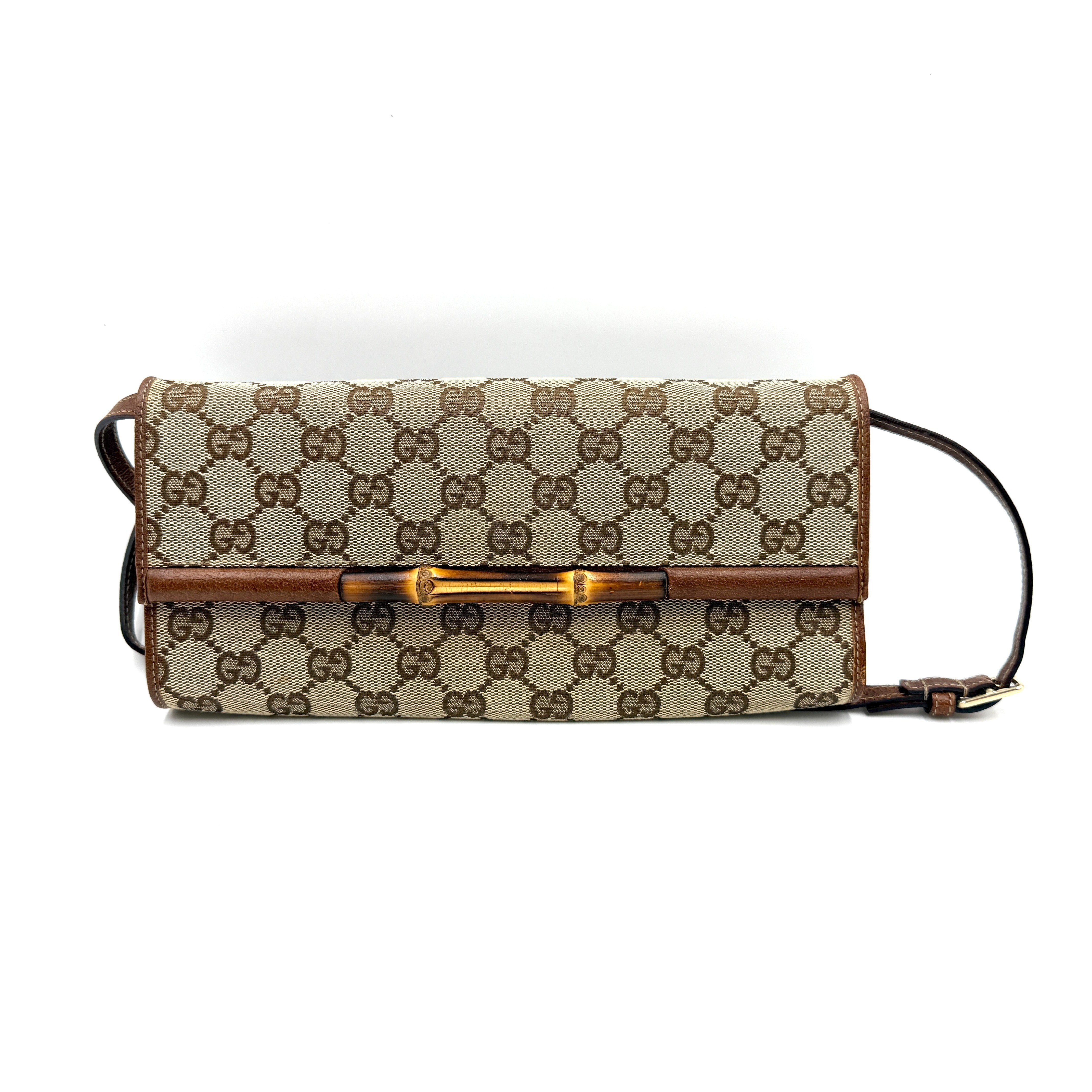Bamboo (Bag) Shoulder Bag, Brown, GG Canvas