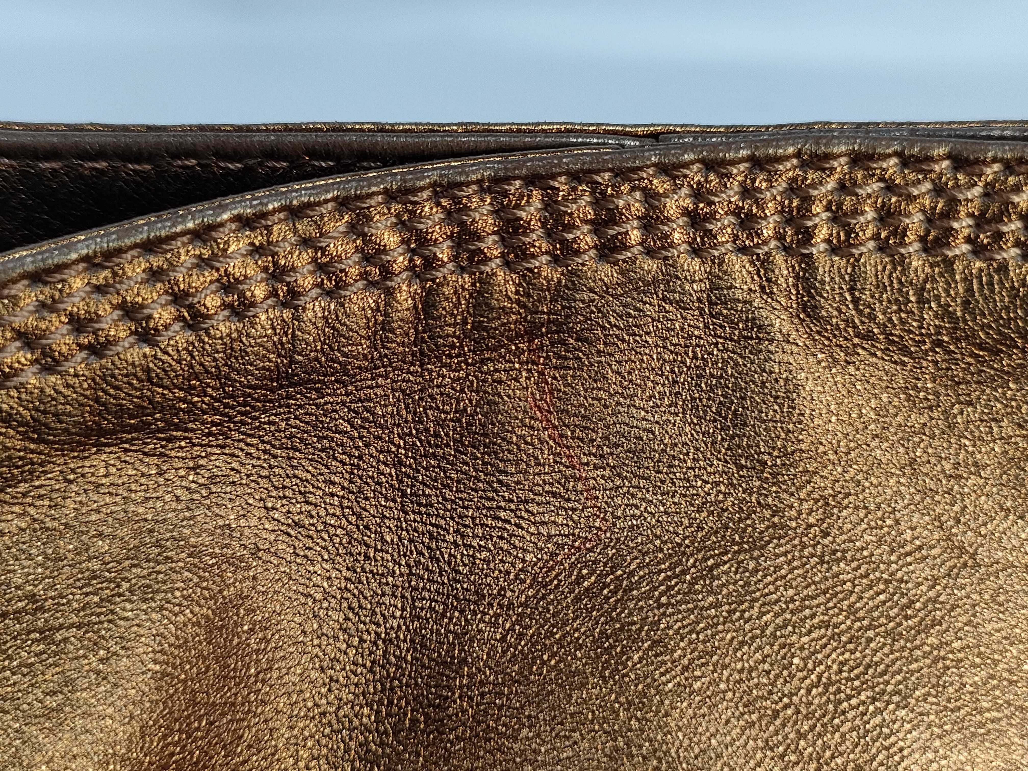 Nappa Aire Anagram Sheepskin Gold-Colored Handbag — view 14