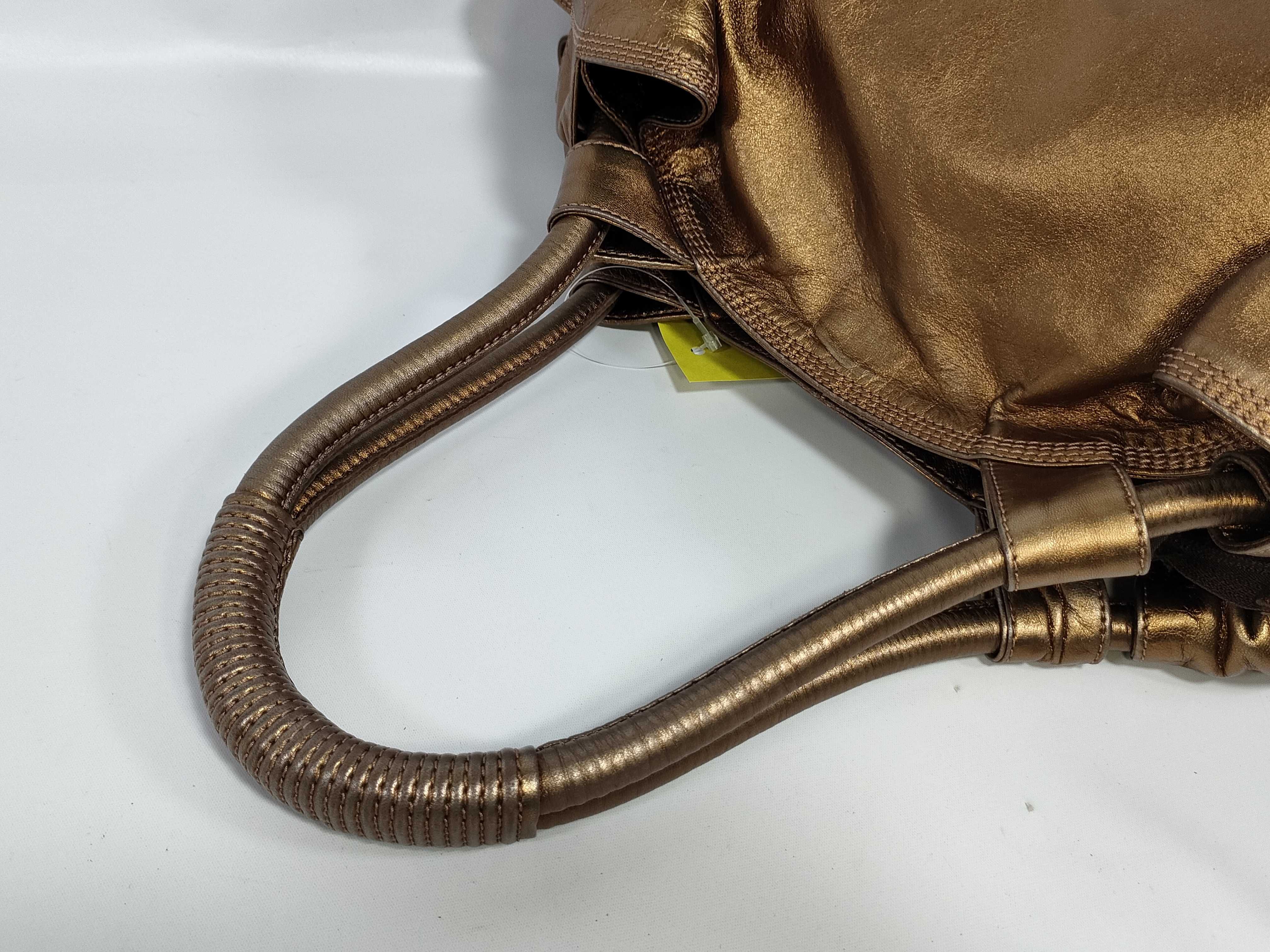 Nappa Aire Anagram Sheepskin Gold-Colored Handbag — view 3