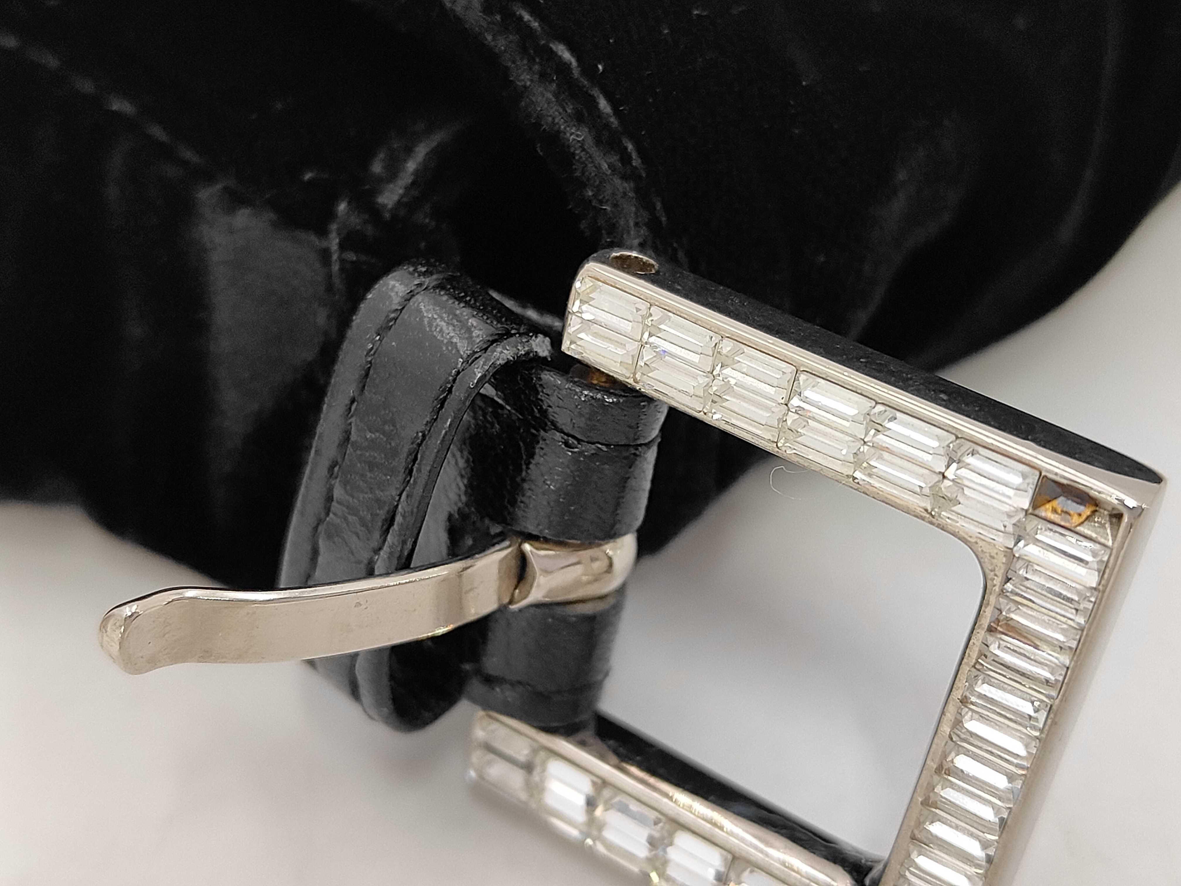 Baguette Velour One-Shoulder Bag with FF Hardware, Black Shoulder Bag — view 5