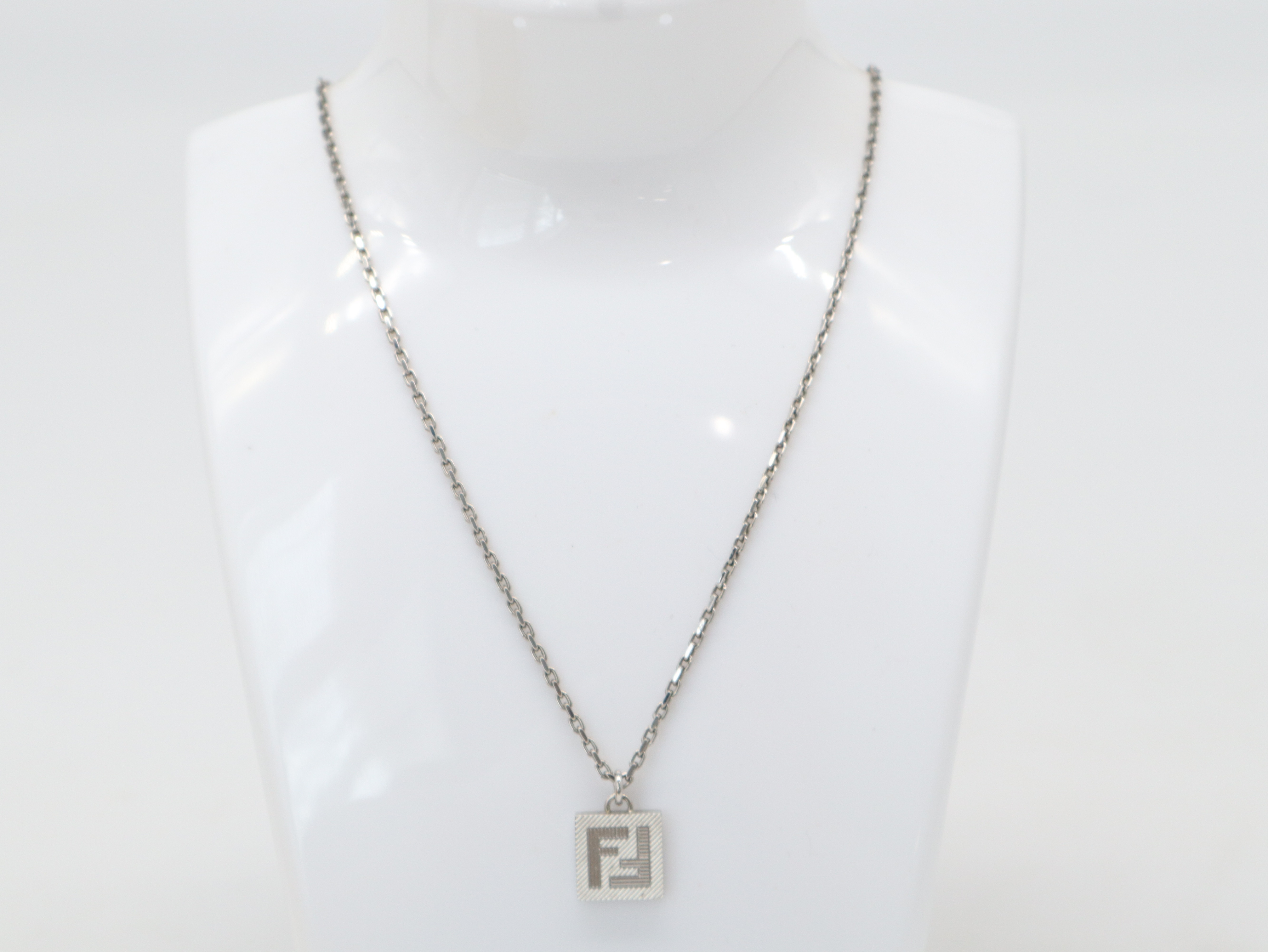 FF Logo Square Chain Necklace, 10g, with Box. — view 3