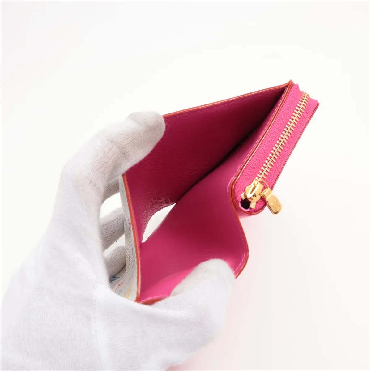x Takashi Murakami Multicolor Portefeuille Lou M14093 Compact Wallet Bronze — view 4