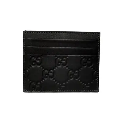 Guccissima card case, black
