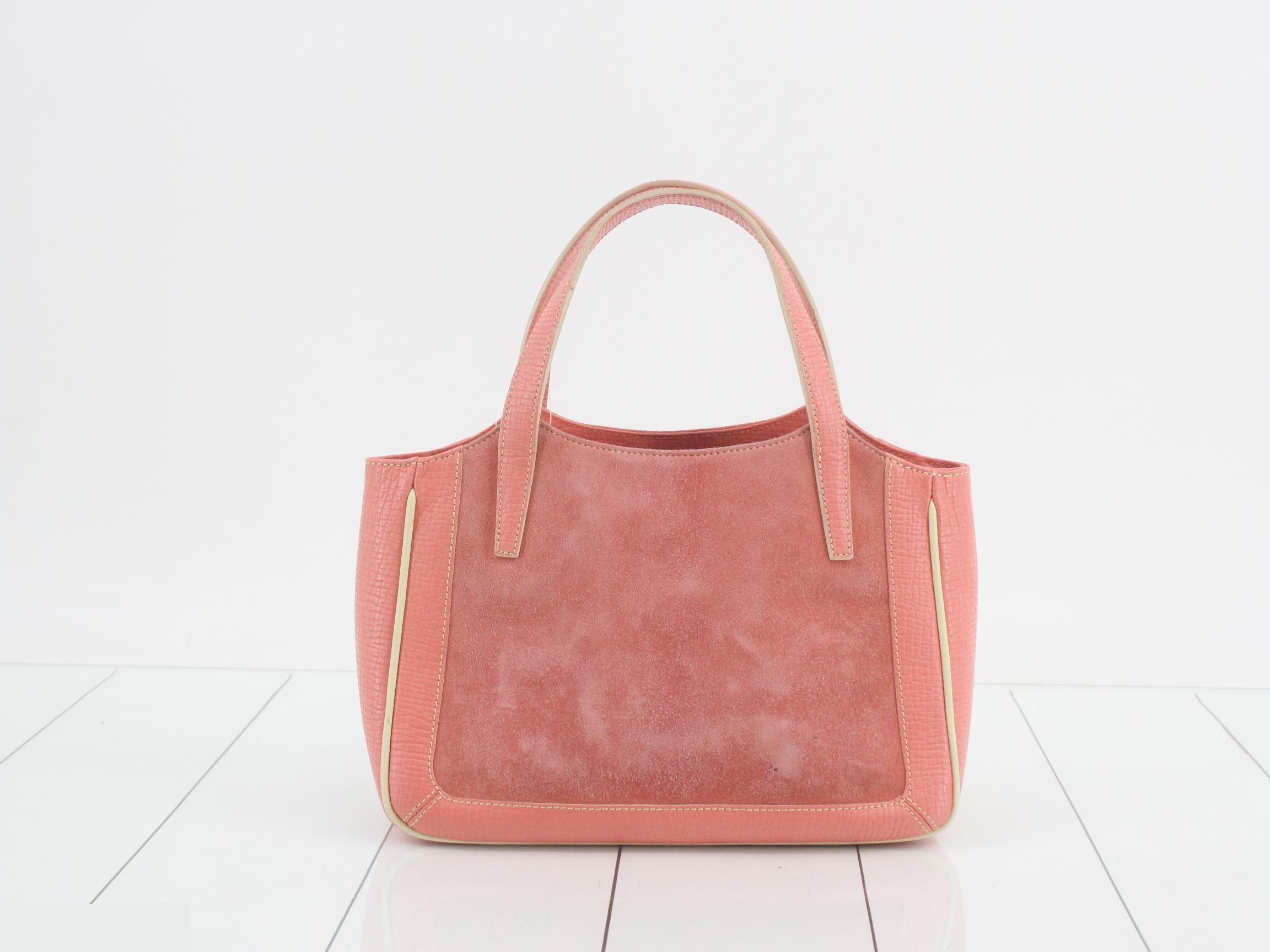 Suede and leather combination mini handbag — view 2
