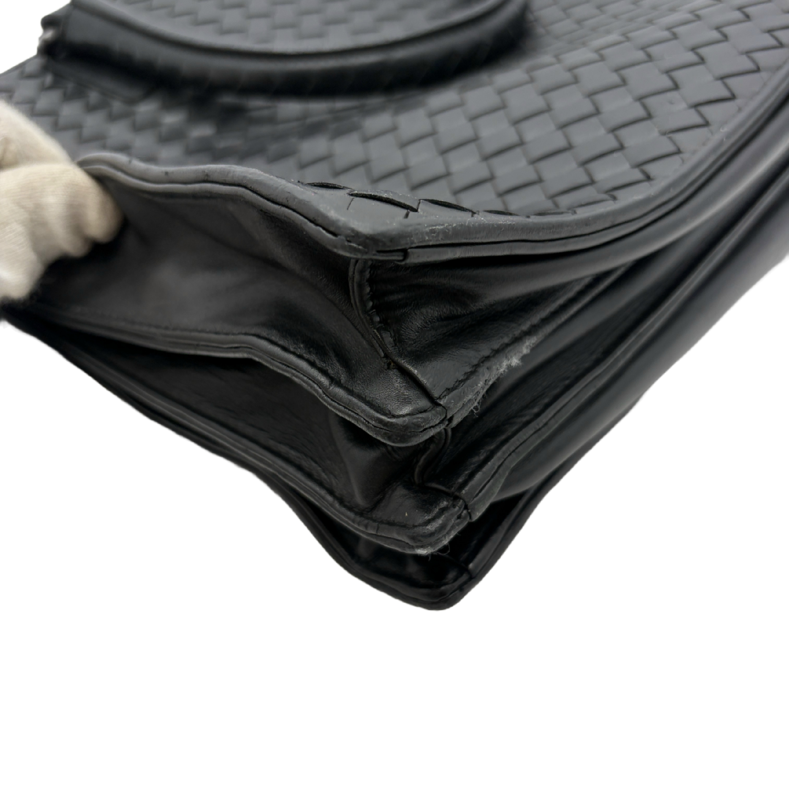 Intrecciato Leather Business Bag — view 5