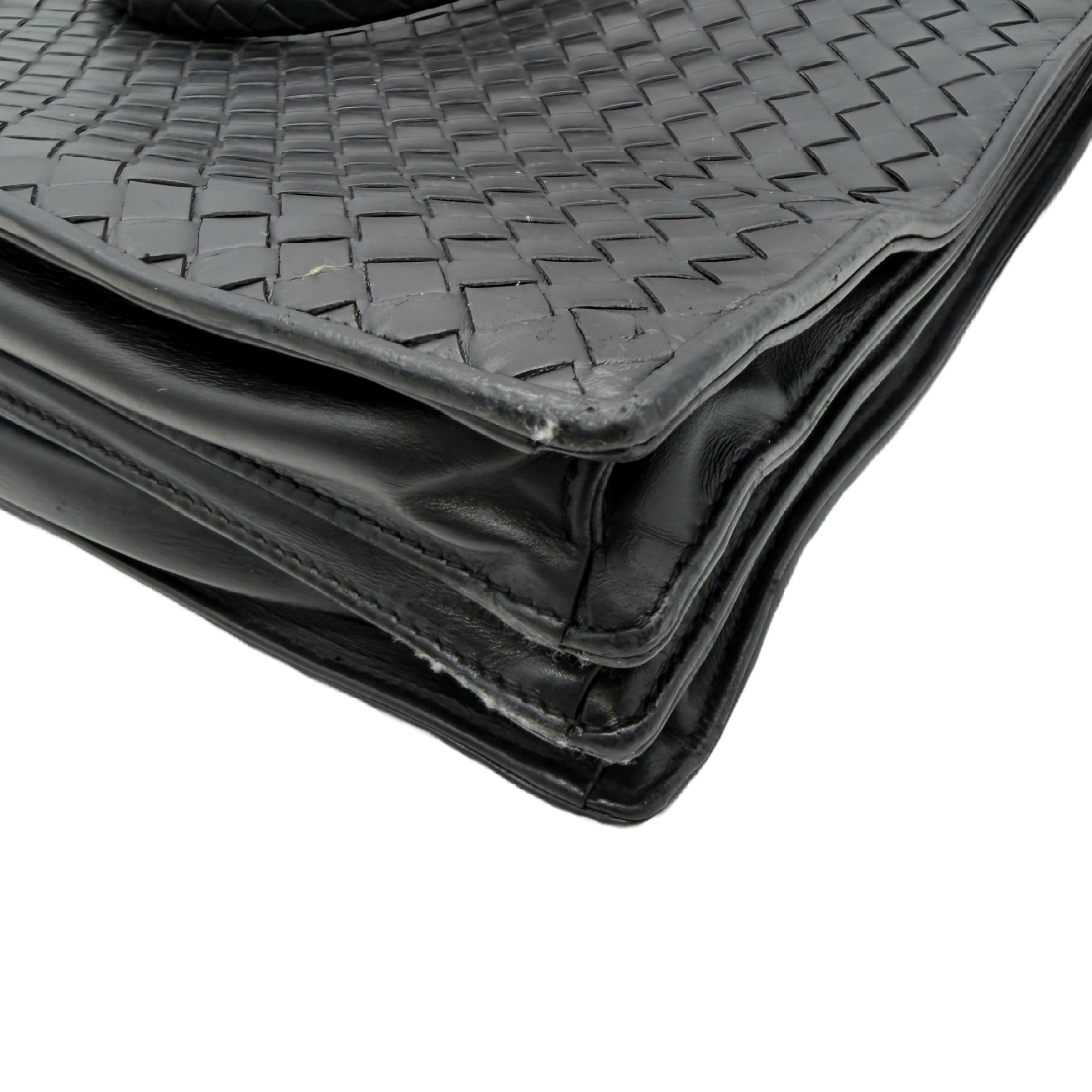 Intrecciato Leather Business Bag — view 7