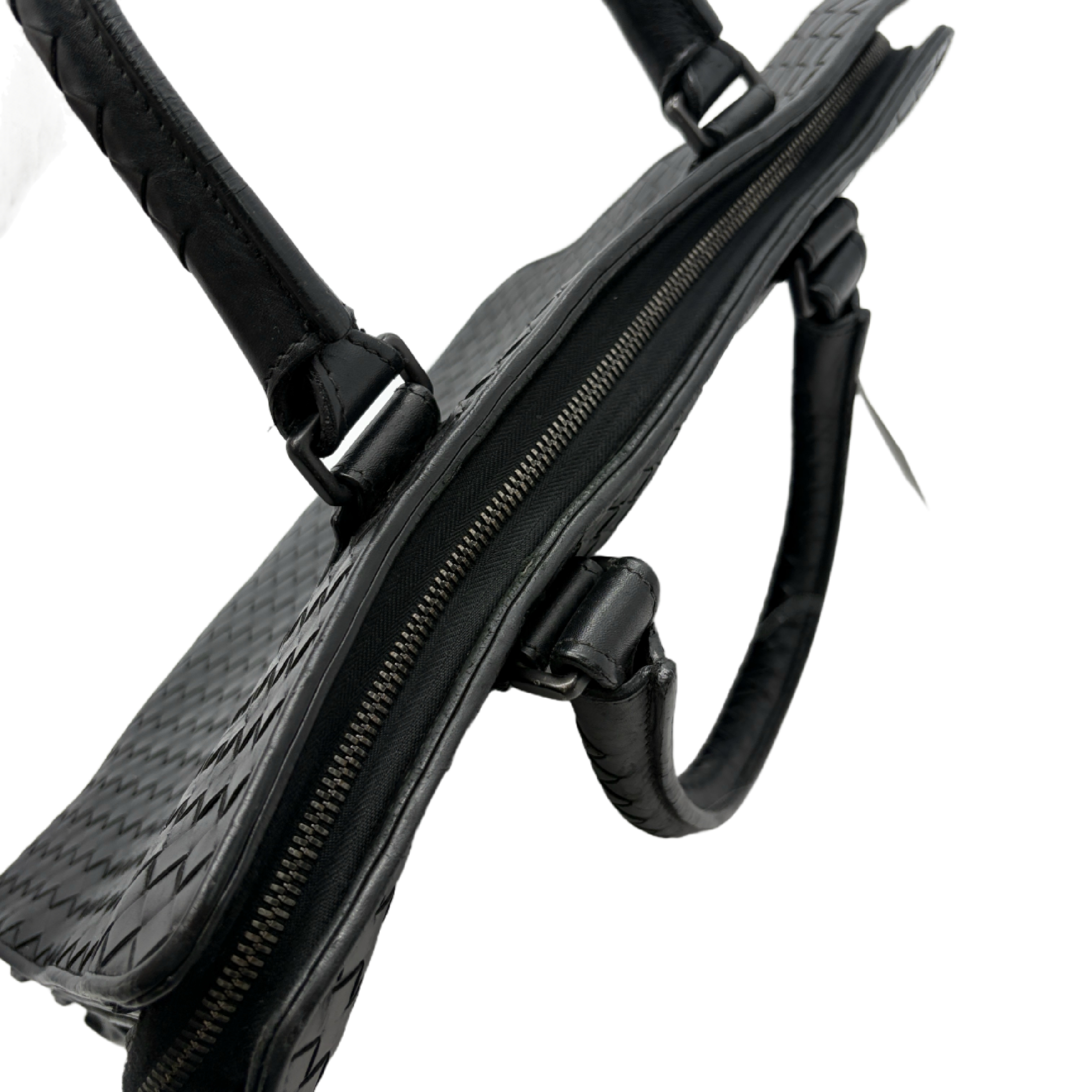 Intrecciato Leather Business Bag — view 8