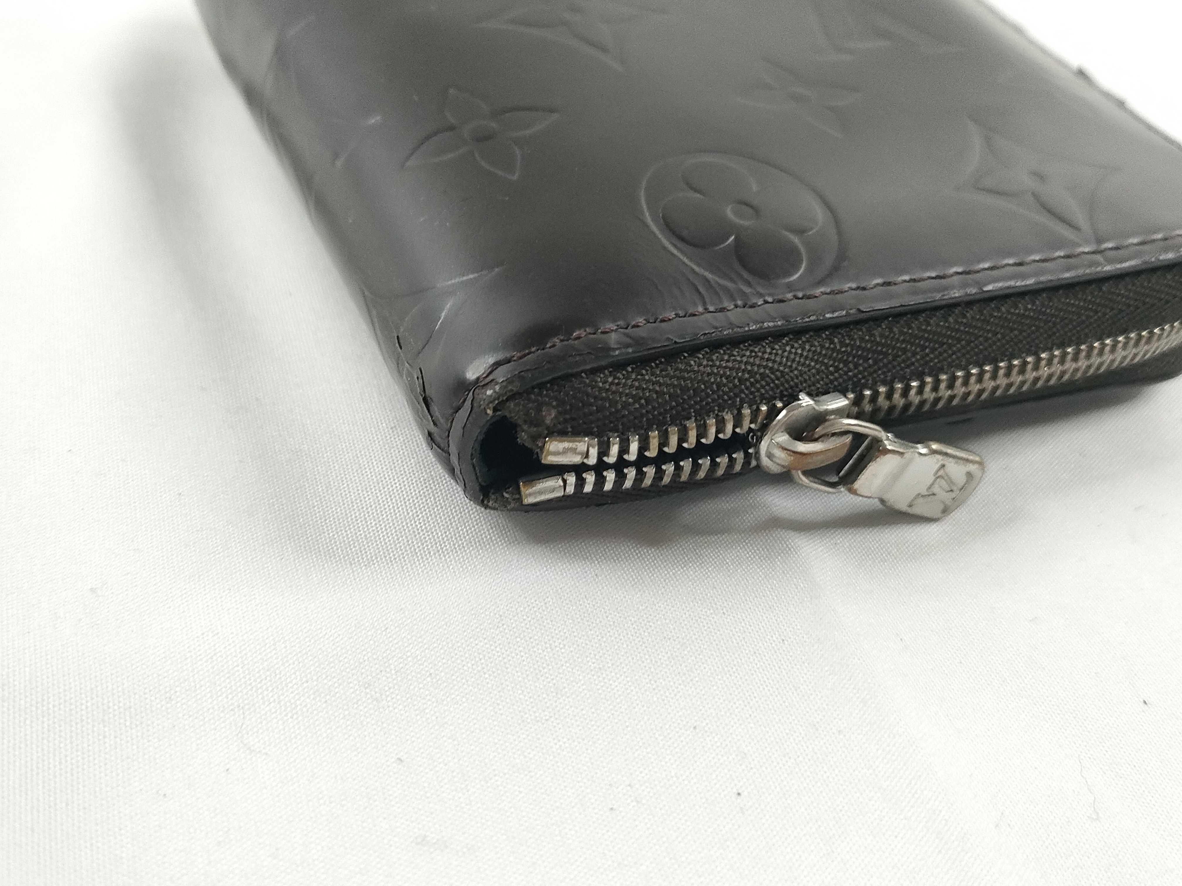 Monogram Glace Vuitton Zip Lounge Wallet Black — view 3