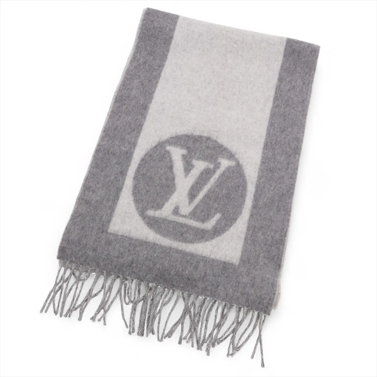401486 Echarpe Cardiff Scarf, Wool x Angora, Gray.