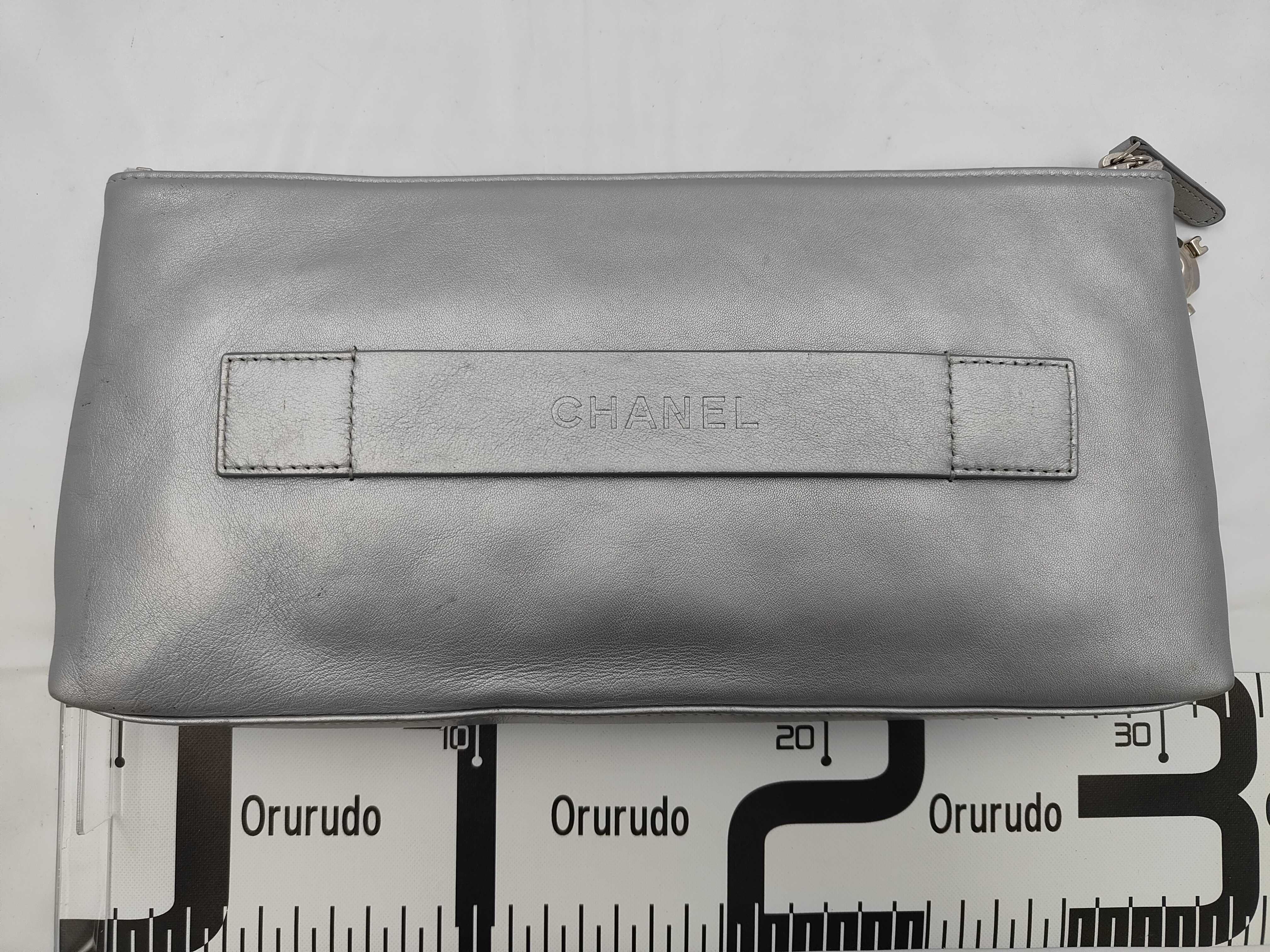 RUE CAMBON Keyboard Clutch Bag, Silver Leather, Serial Number 24 — view 2