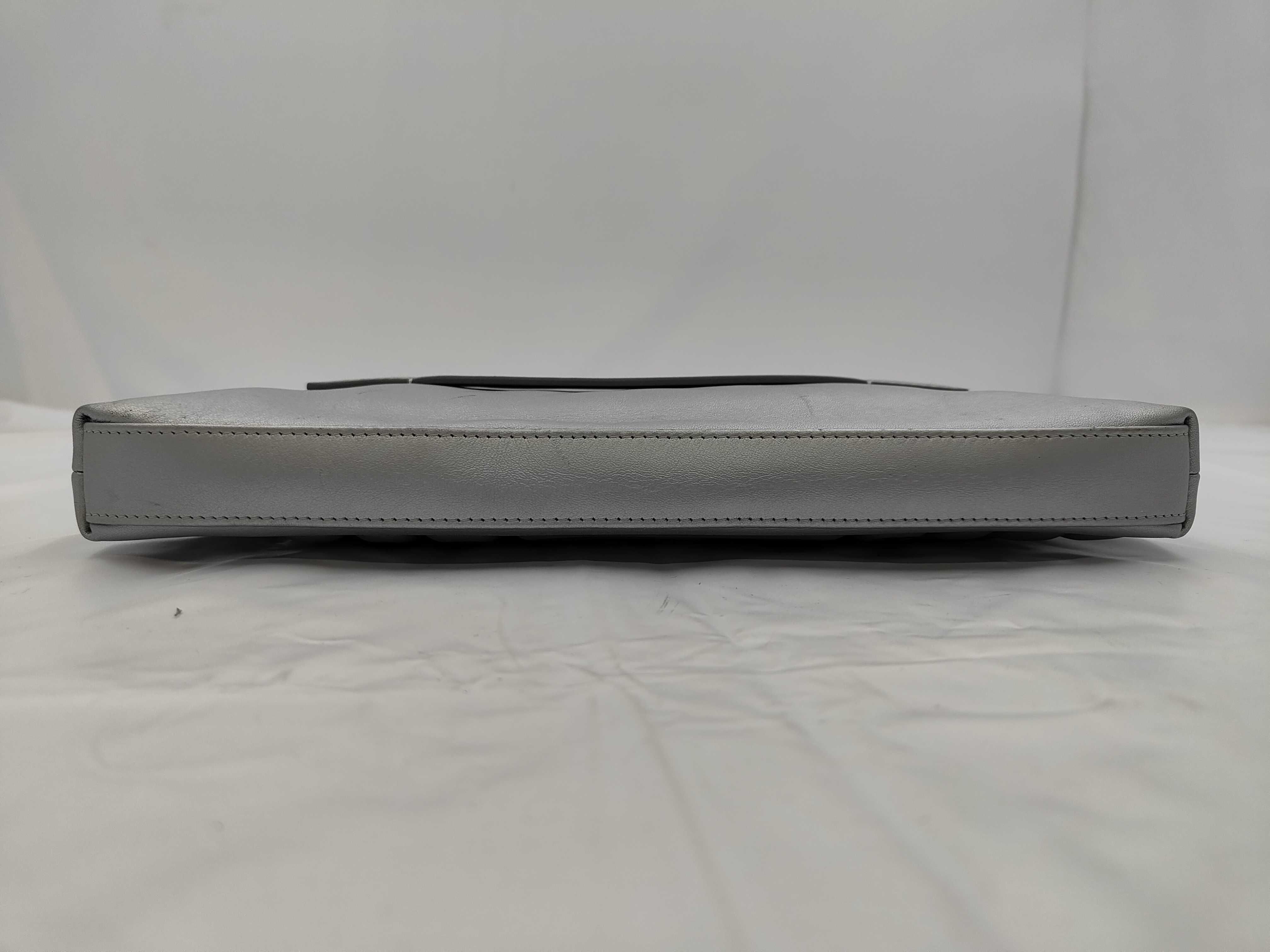 RUE CAMBON Keyboard Clutch Bag, Silver Leather, Serial Number 24 — view 6