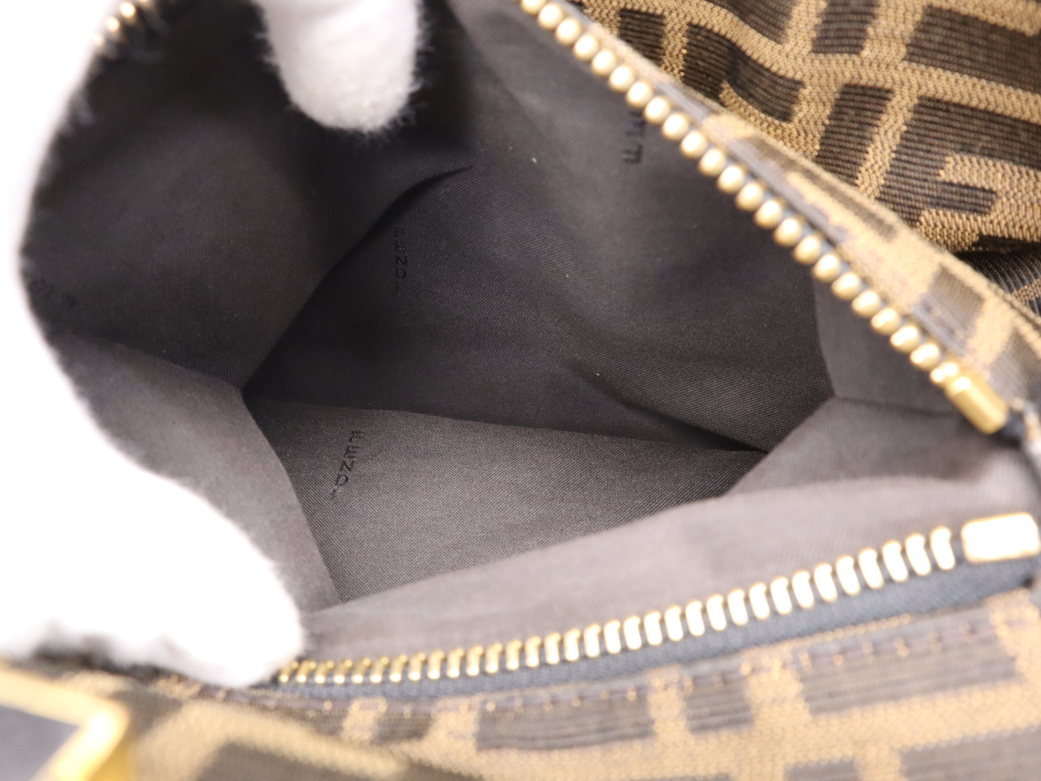 Leather Peekaboo Large Black Handbag with Silver Hardware and Shoulder Strap — view 12