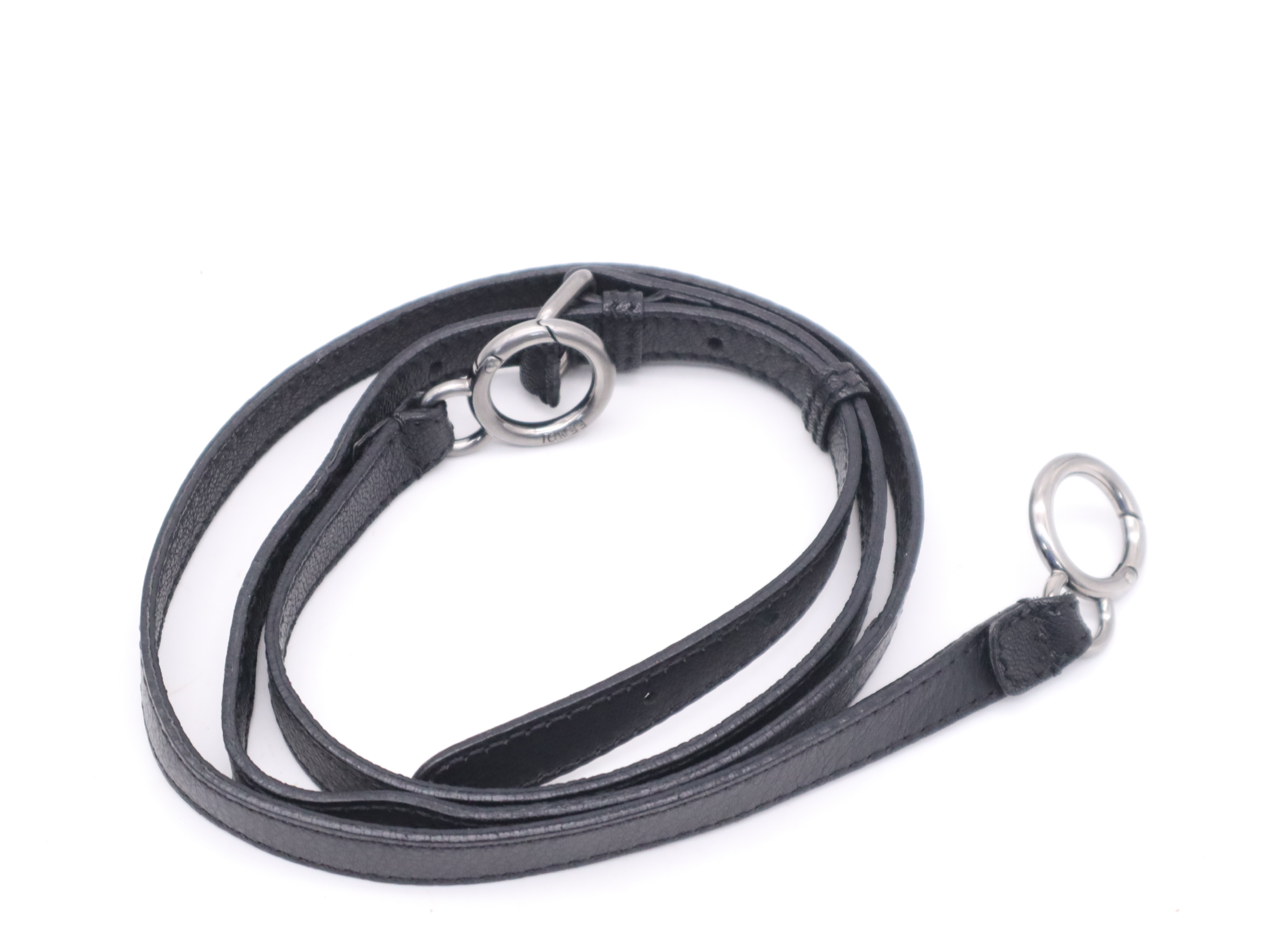 Leather Peekaboo Large Black Handbag with Silver Hardware and Shoulder Strap — view 13