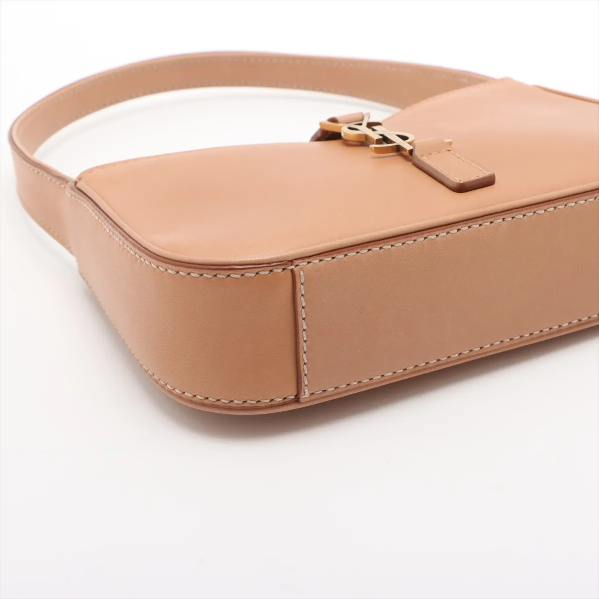 Mini Hobo Leather Handbag, Brown, 710318 — view 4