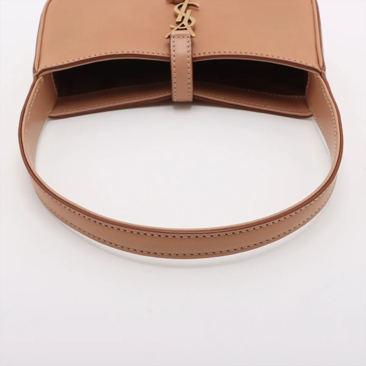 Mini Hobo Leather Handbag, Brown, 710318 — view 5