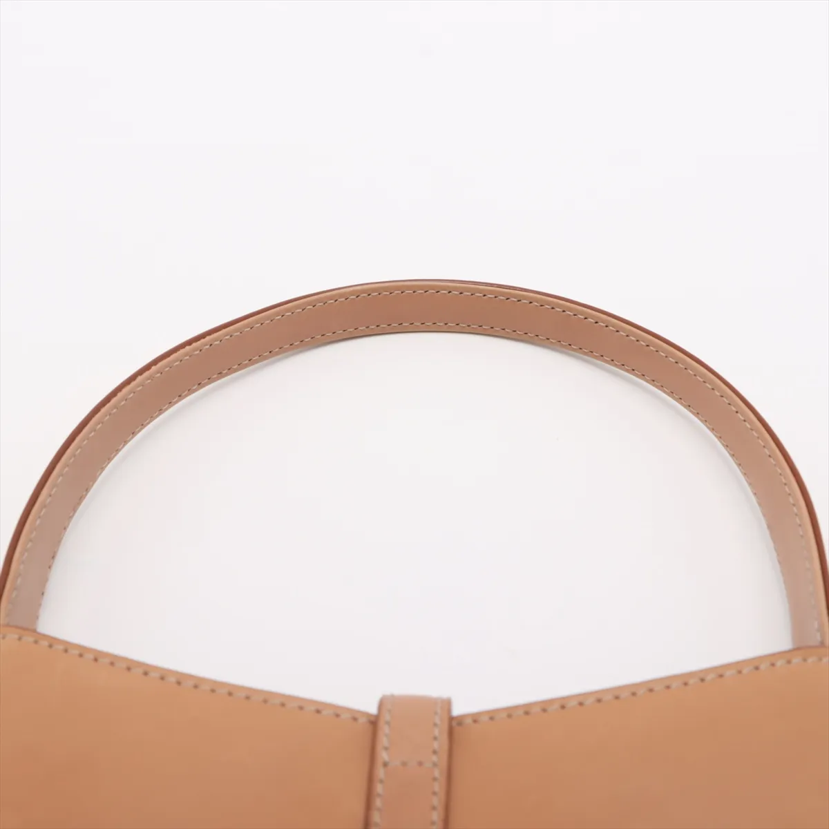 Mini Hobo Leather Handbag, Brown, 710318 — view 6