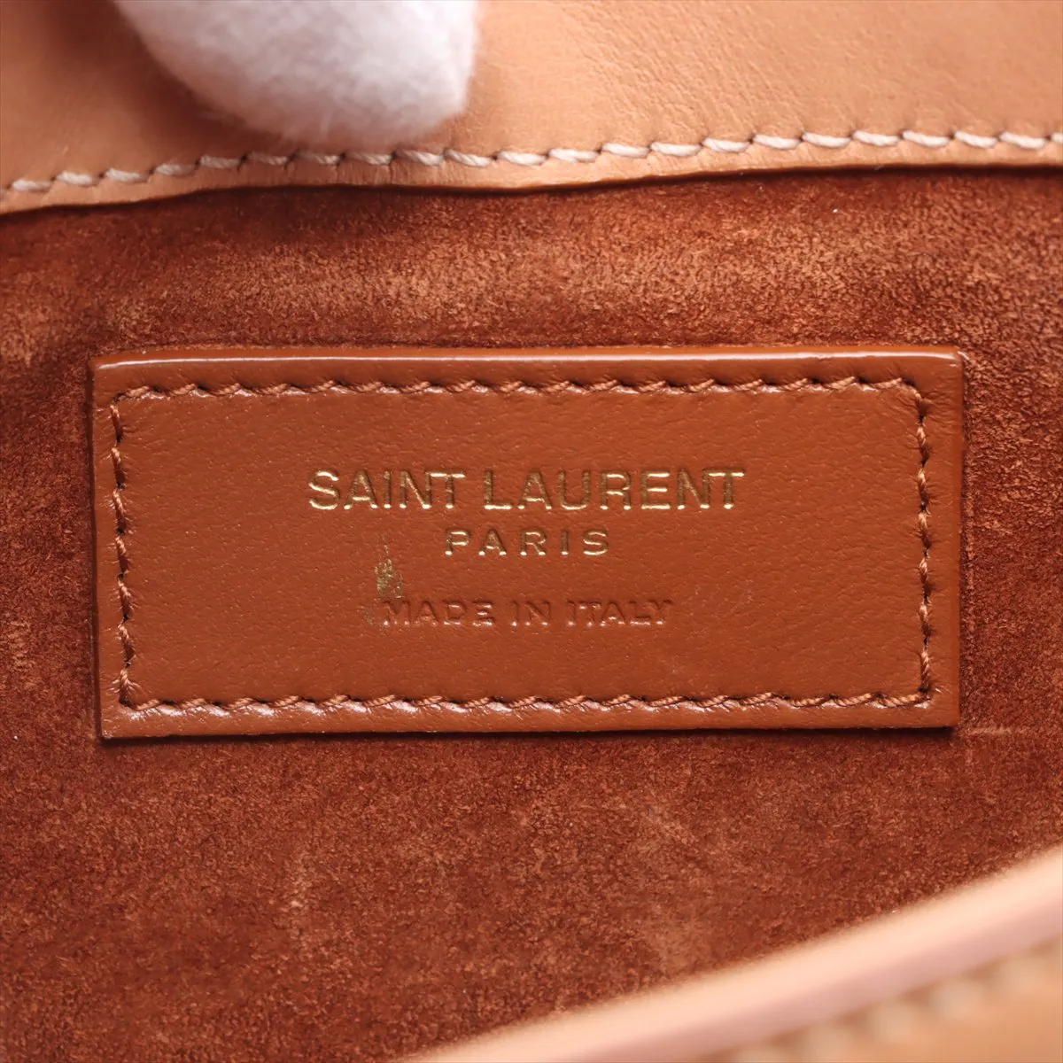 Mini Hobo Leather Handbag, Brown, 710318 — view 8