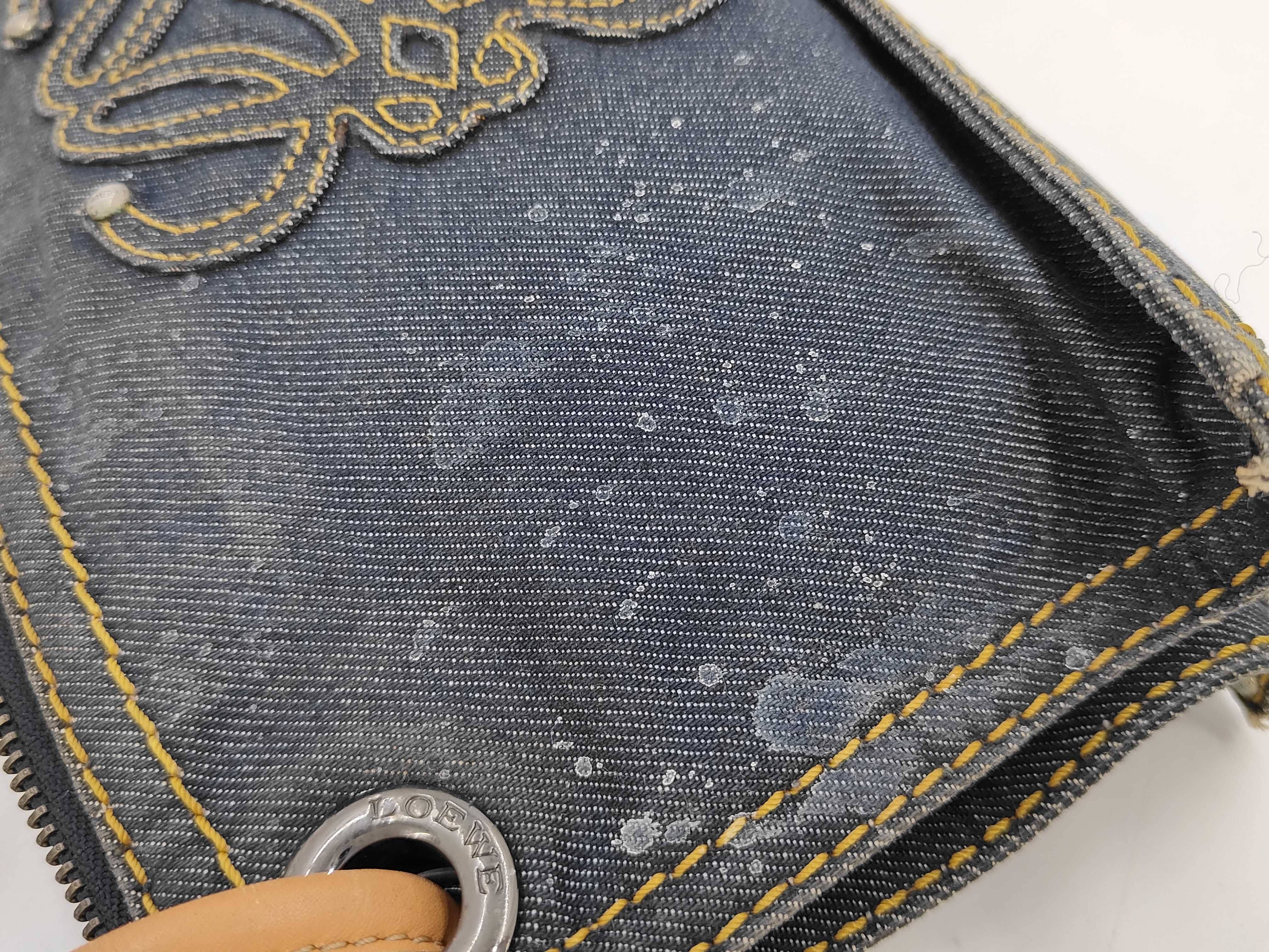 Anagram Denim Shopper One-Shoulder Bag — view 11