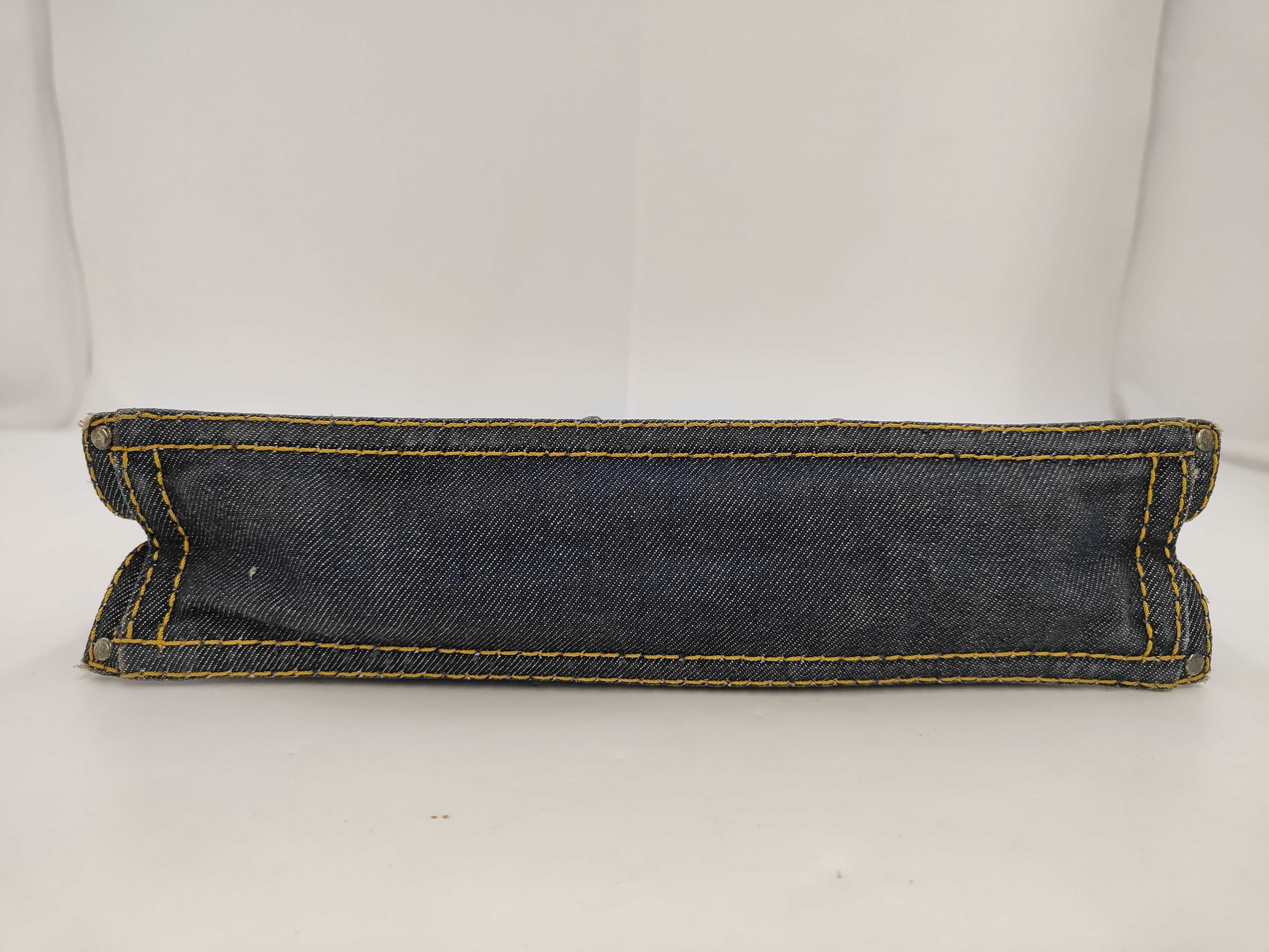 Anagram Denim Shopper One-Shoulder Bag — view 3