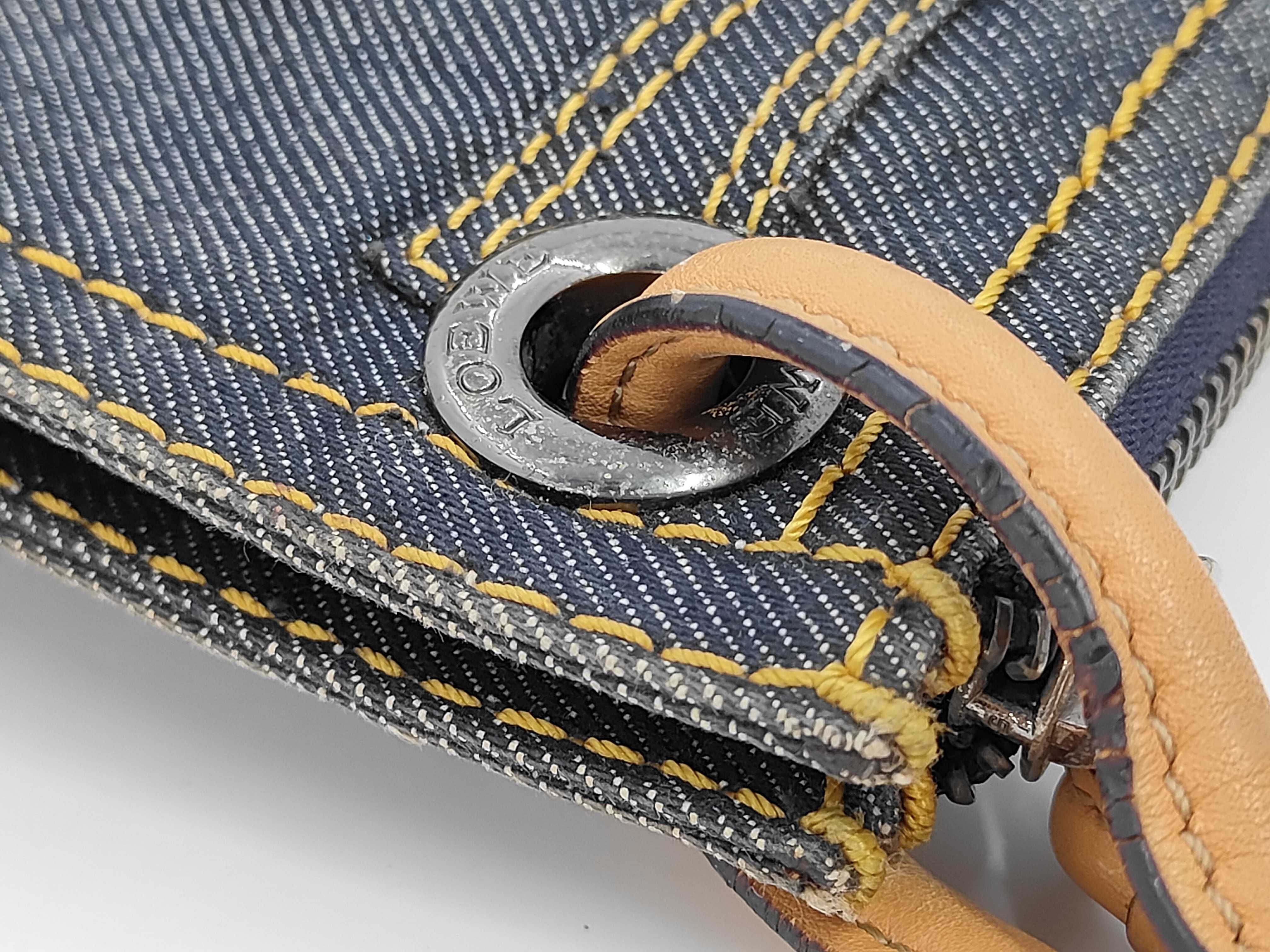 Anagram Denim Shopper One-Shoulder Bag — view 6