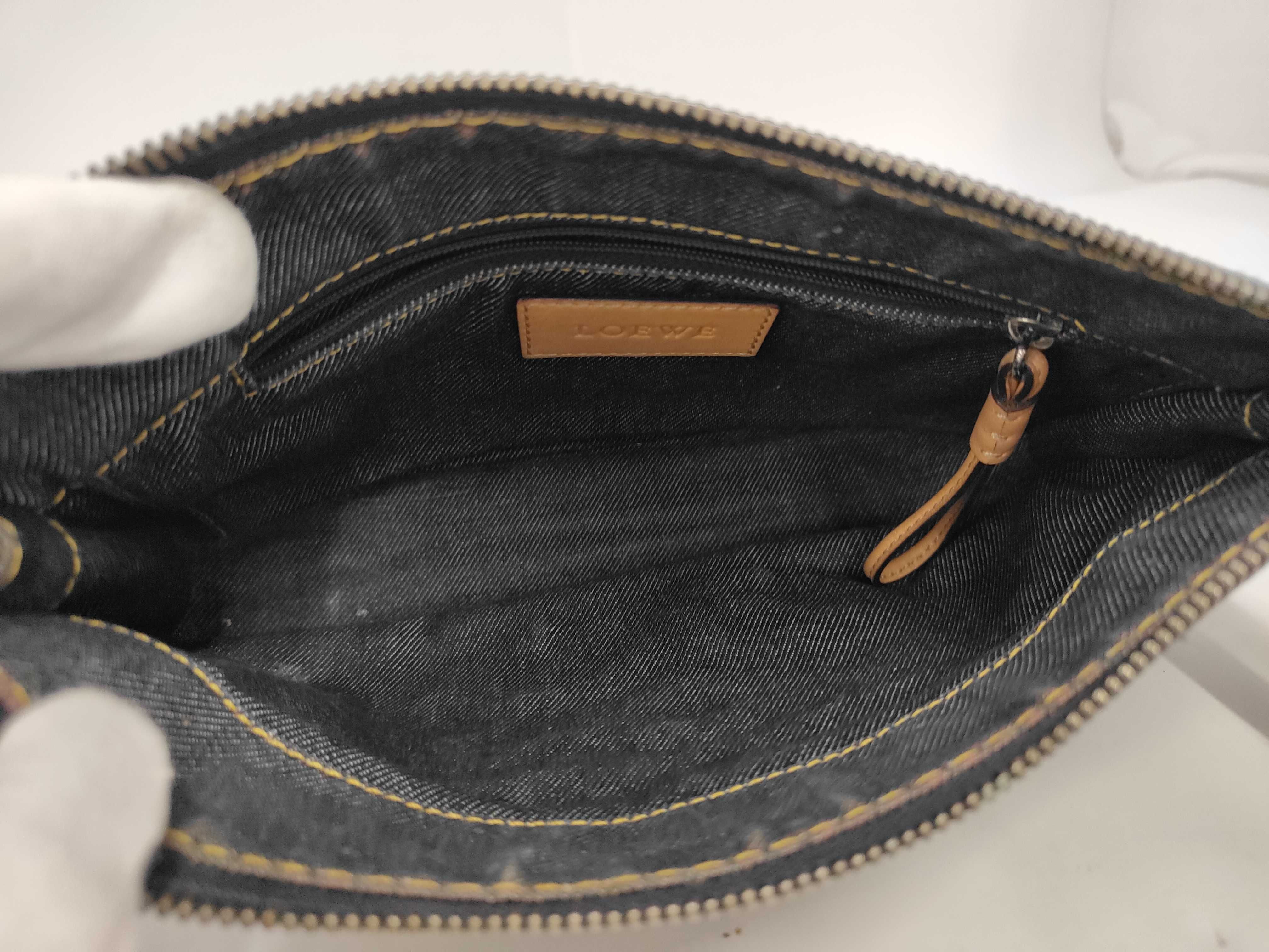 Anagram Denim Shopper One-Shoulder Bag — view 8