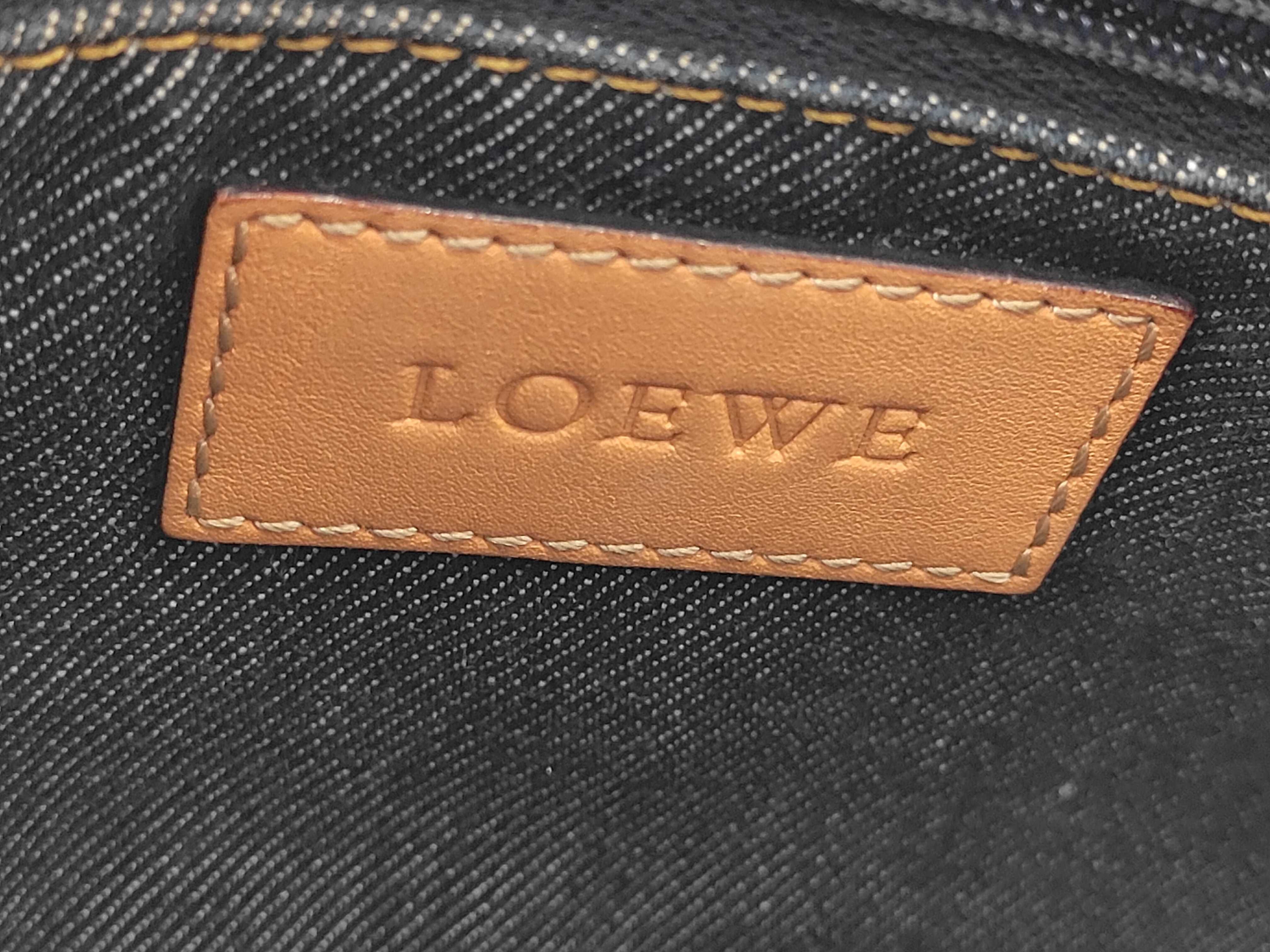 Anagram Denim Shopper One-Shoulder Bag — view 9