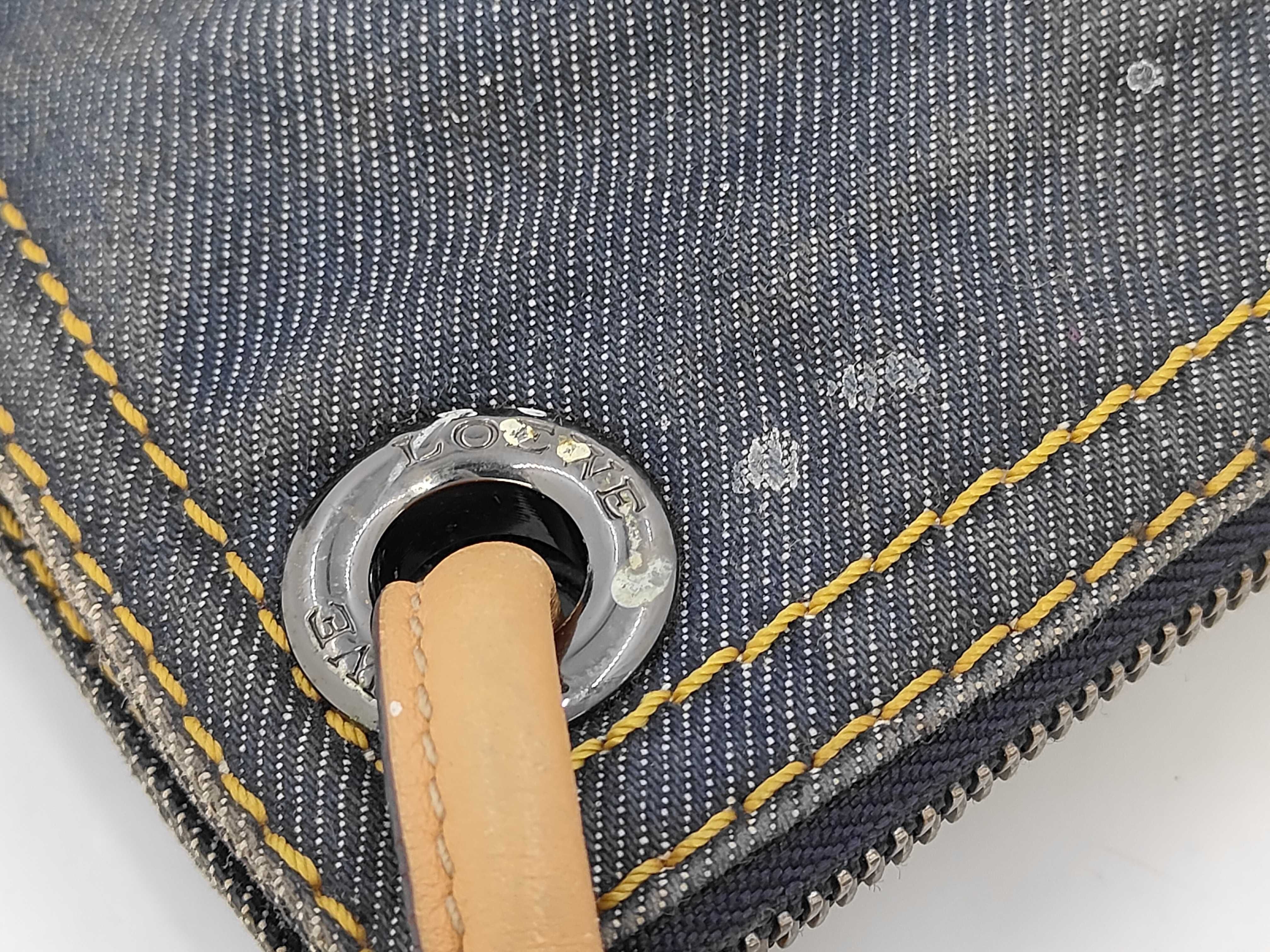 Anagram Denim Shopper One-Shoulder Bag — view 10
