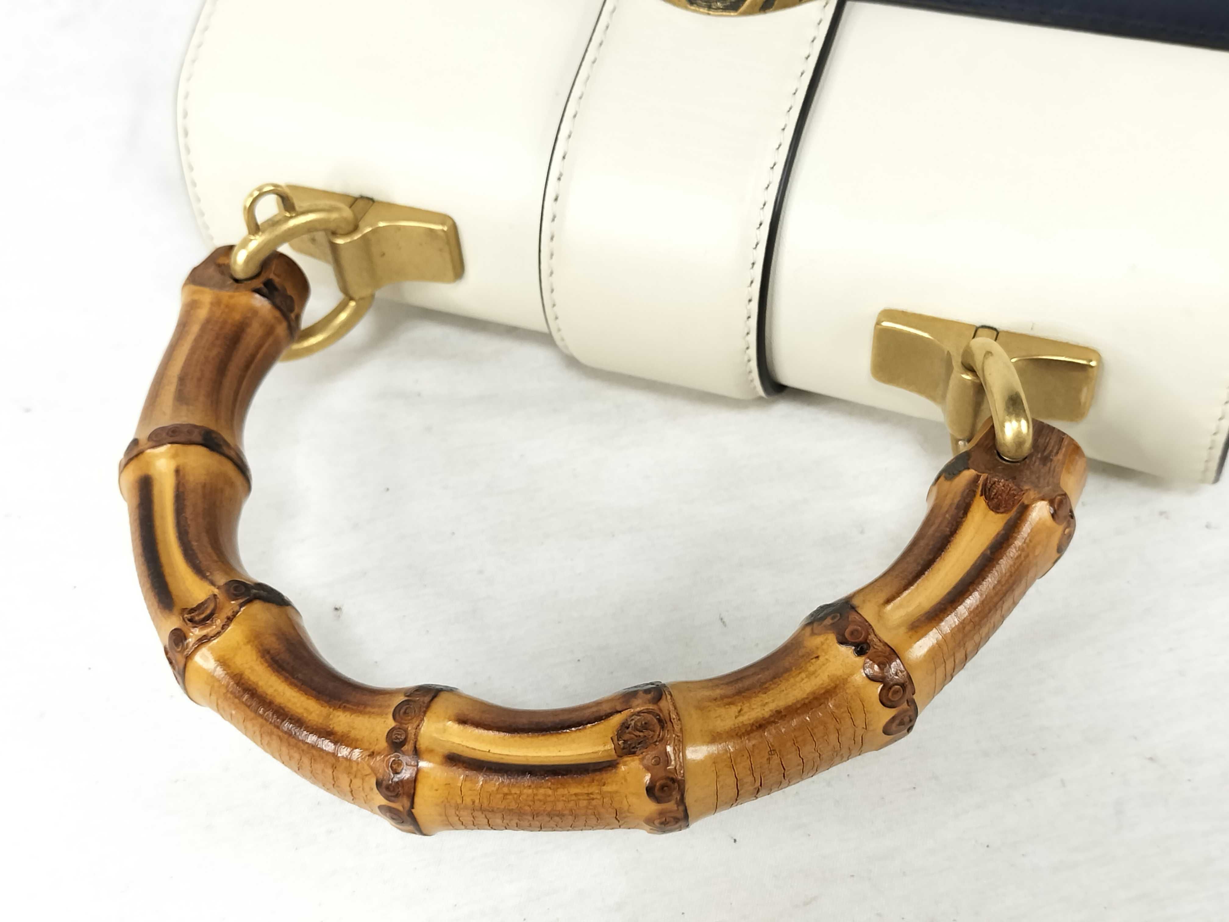 Bamboo Gucci Handbag Dionysus Leather Bamboo White Handbag — view 3