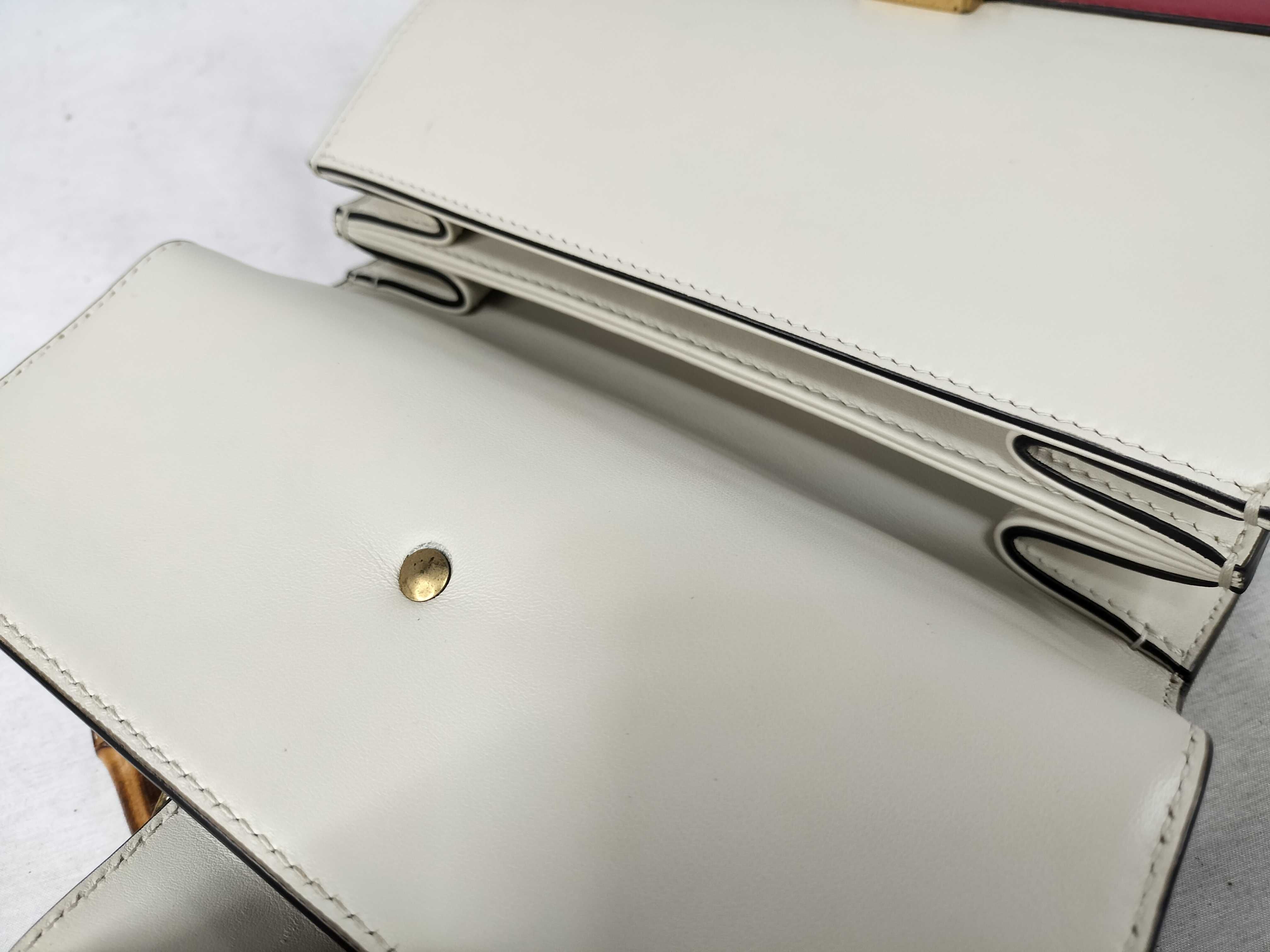 Bamboo Gucci Handbag Dionysus Leather Bamboo White Handbag — view 8