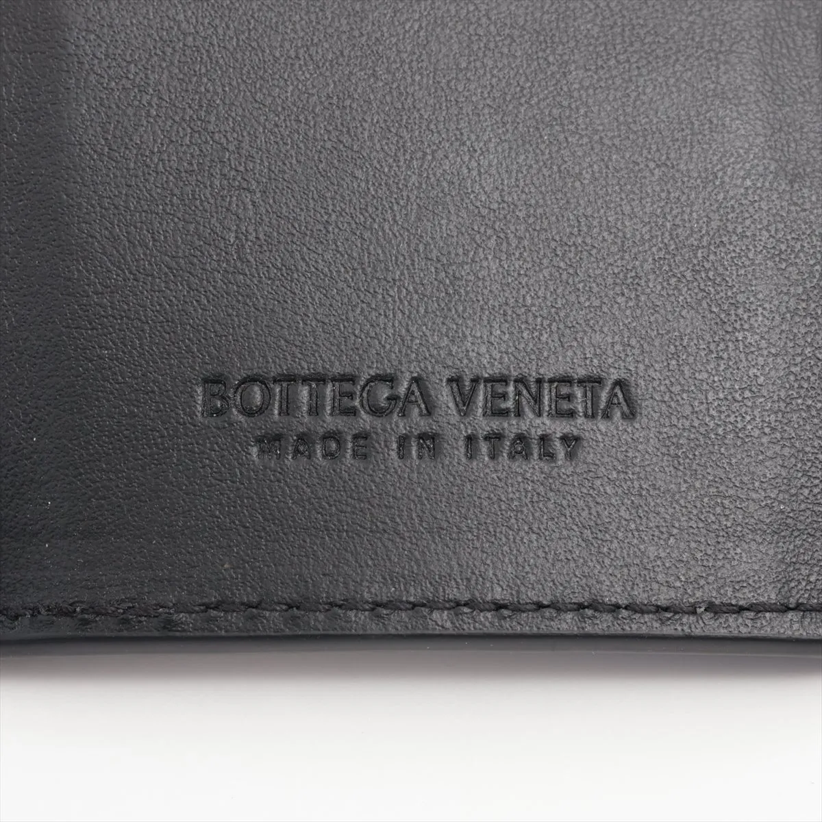 Intrecciato Leather Key Case Black — view 6