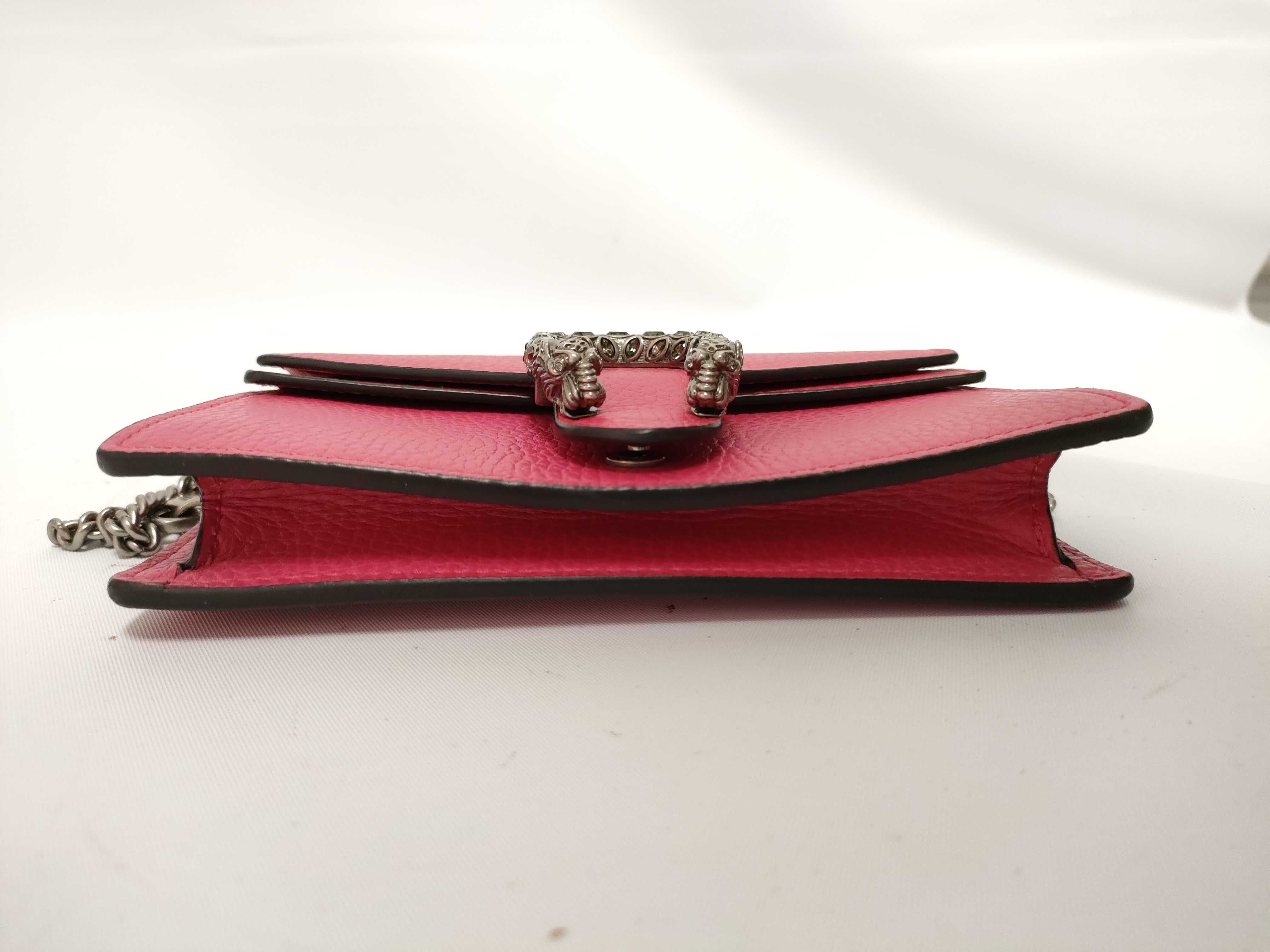 Dionysus Leather Chain Wallet, Red, 476432, Shoulder Bag — view 6
